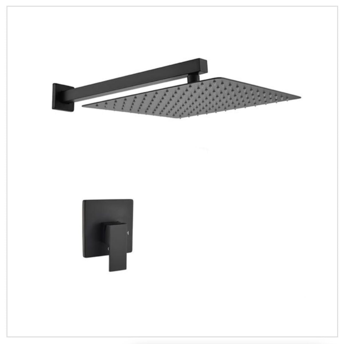 APACHE - Combo Set Mezcladora y Ducha 8 pulgadas Acero Inoxidable Negro Mate