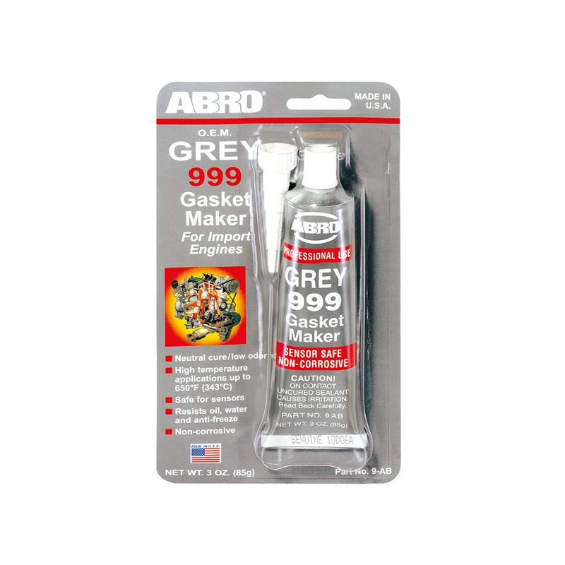 ABRO - ABRO Silicona Automotriz Gris 999 9-AB 3oz (Americano)