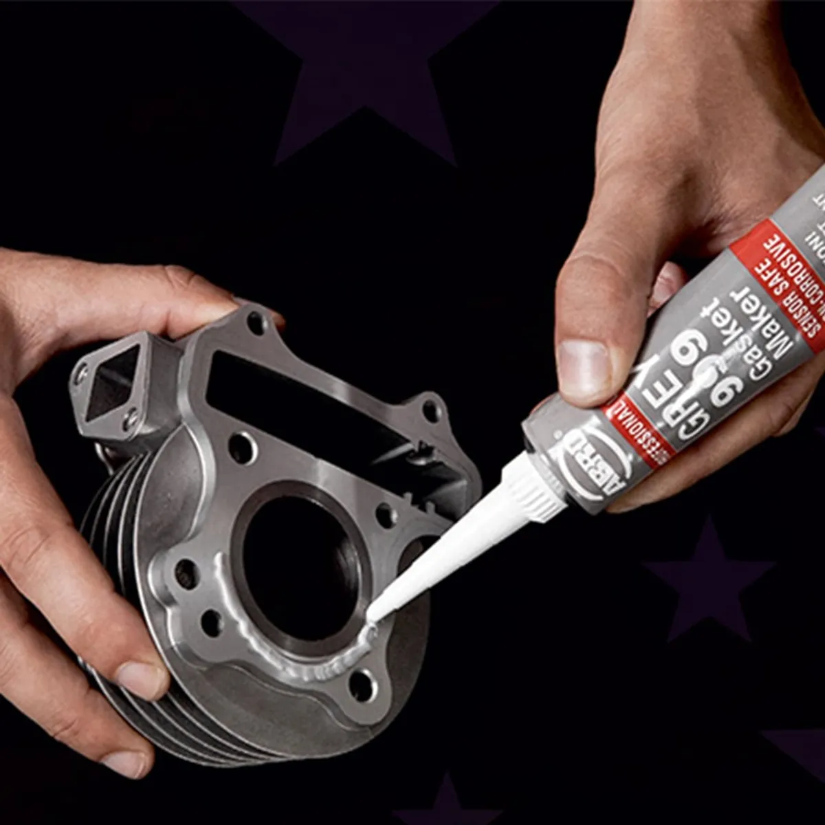 ABRO - ABRO Silicona Automotriz Gris 999 9-AB 3oz (Americana)