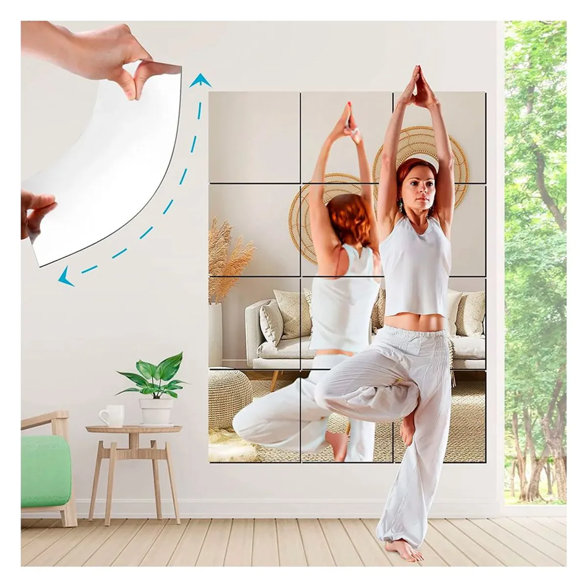 GENERICO - ESPEJOS ADHESIVOS DECORATIVOS x12 pzas 30x30cm