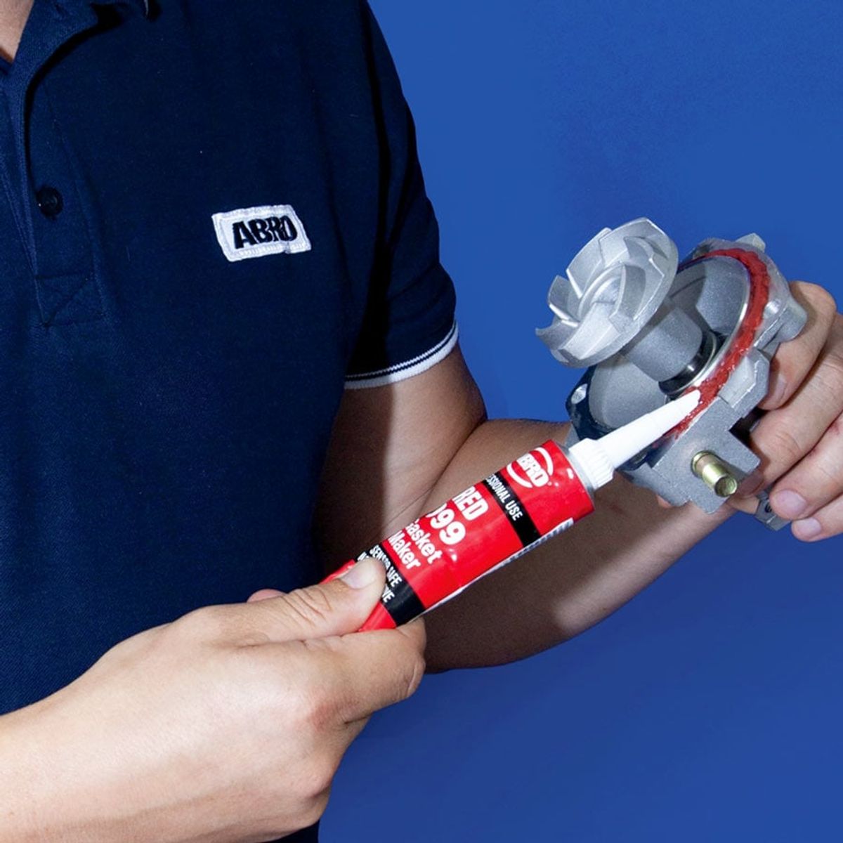 ABRO - ABRO Silicona Automotriz Roja 11-AB 3oz Americana