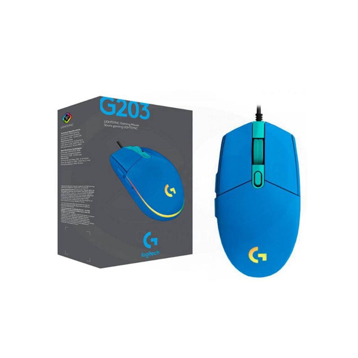 LOGITECH - Mouse Logitech G203 Lightsync Optical 8000 Dpi Rgb Blue
