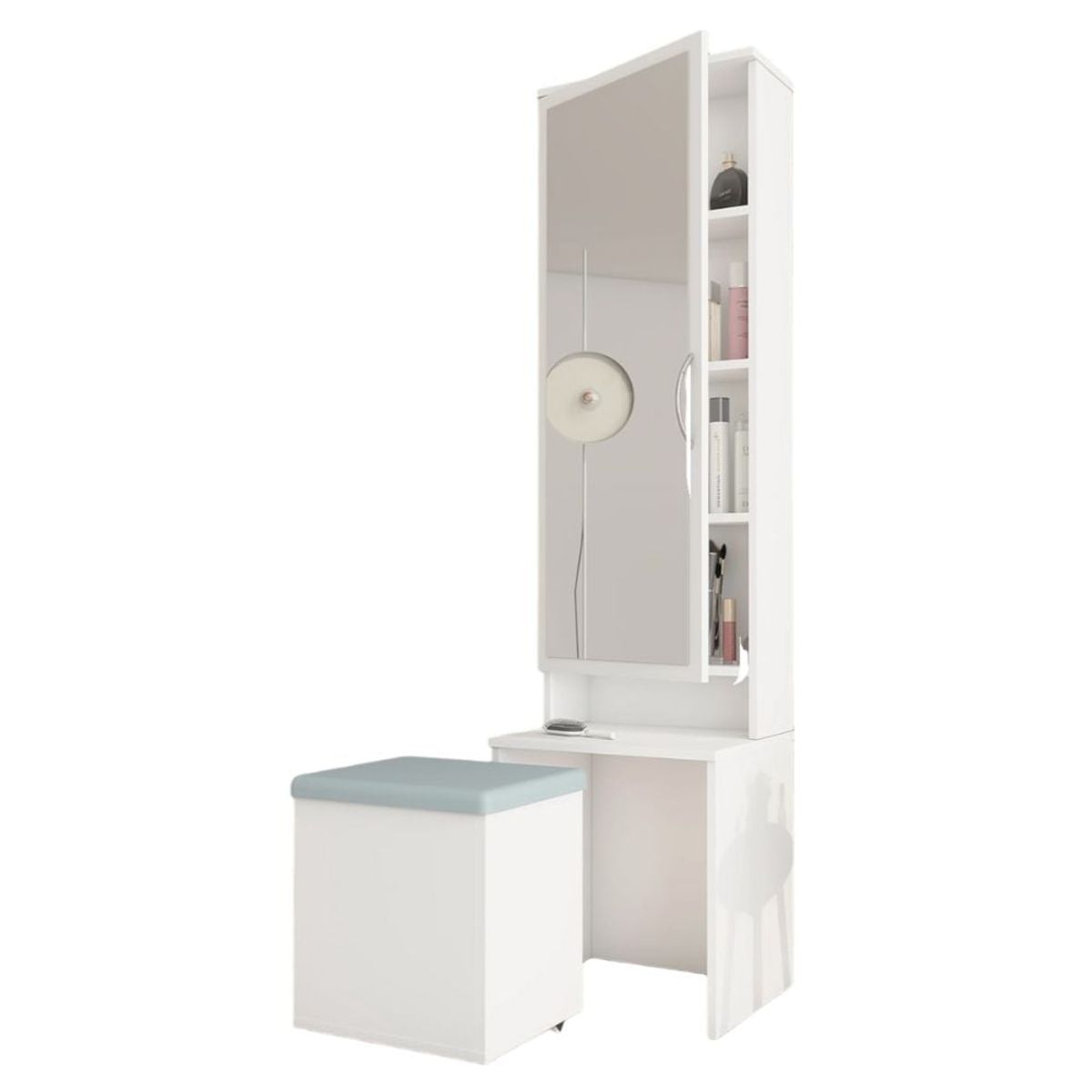 GENERICO - Tocador Con Espejo + Asiento Bera Armado - Gaudi