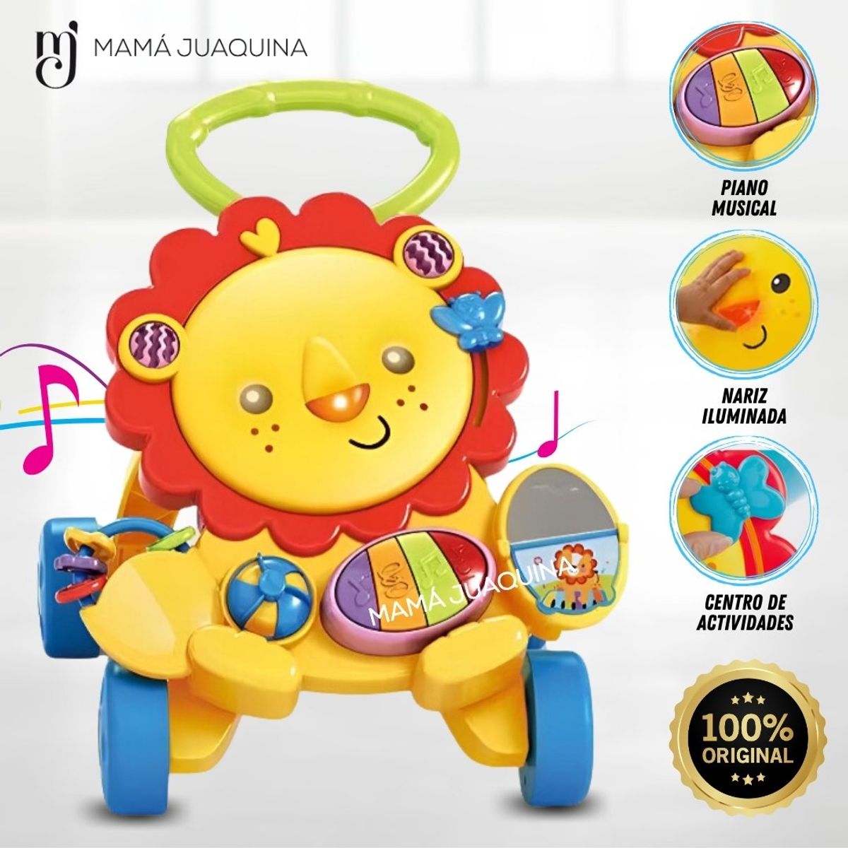 BABY - Caminador Musical «SWEET WALK» Lion Yellow