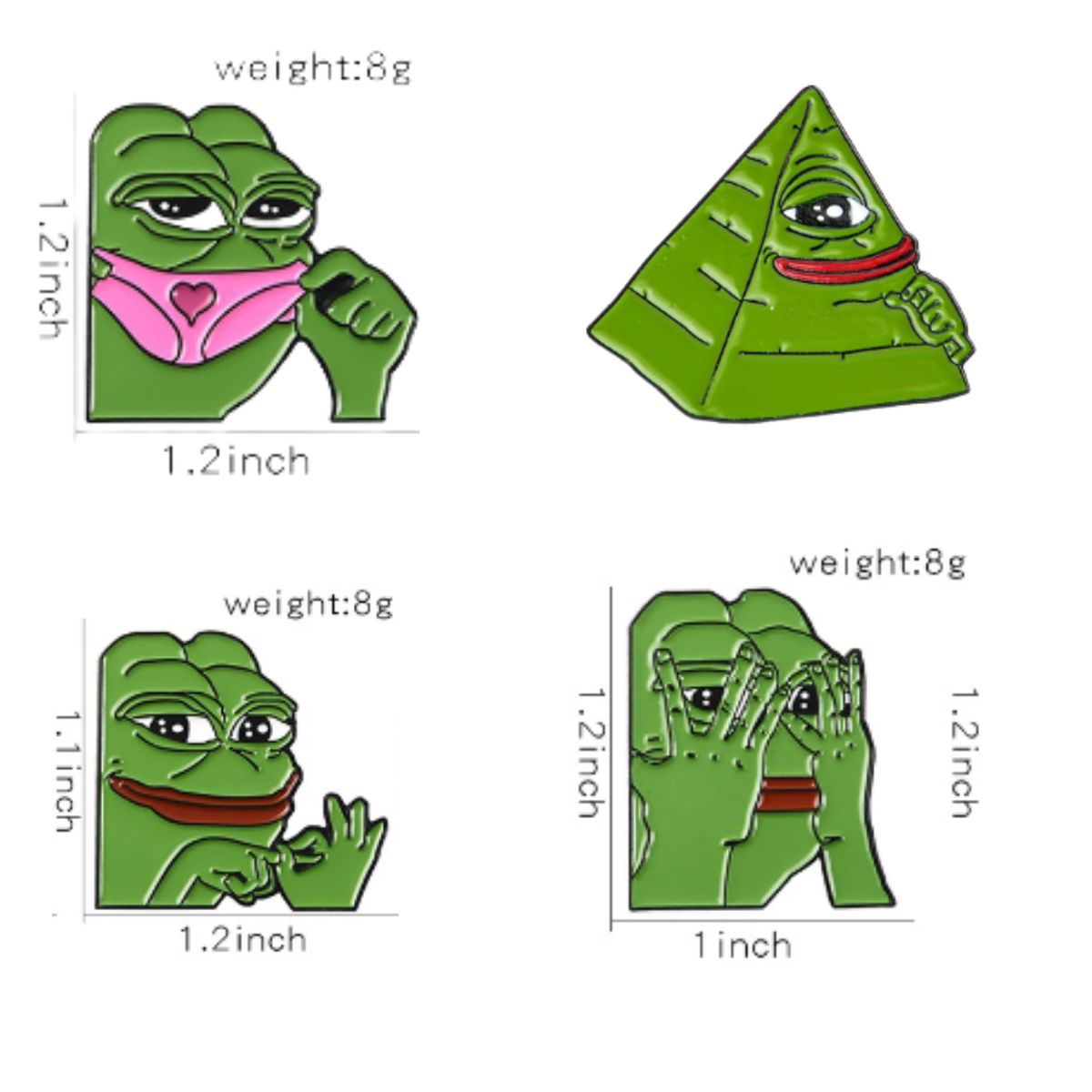 GENERICO - Pines de Metal Rana Picara x 4 unds