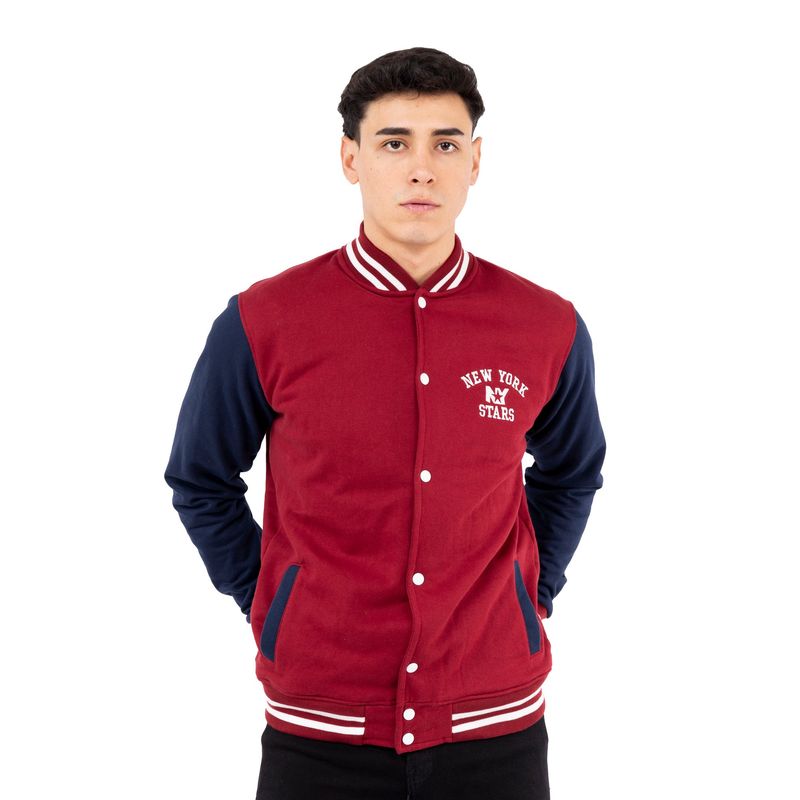 NEW YORK STARS - Casaca baseball New York Stars-Guinda