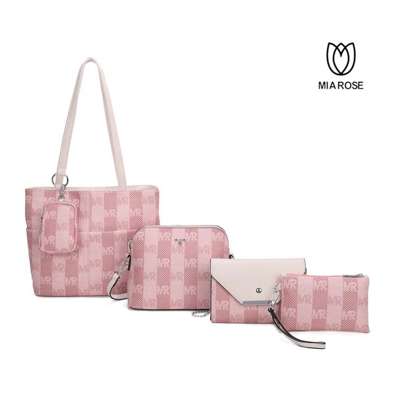 MIA ROSE - CARTERA ALESSIA SET DE 5PCS CARTERA+BOLSO+MORRAL+NECESER+MONEDERO