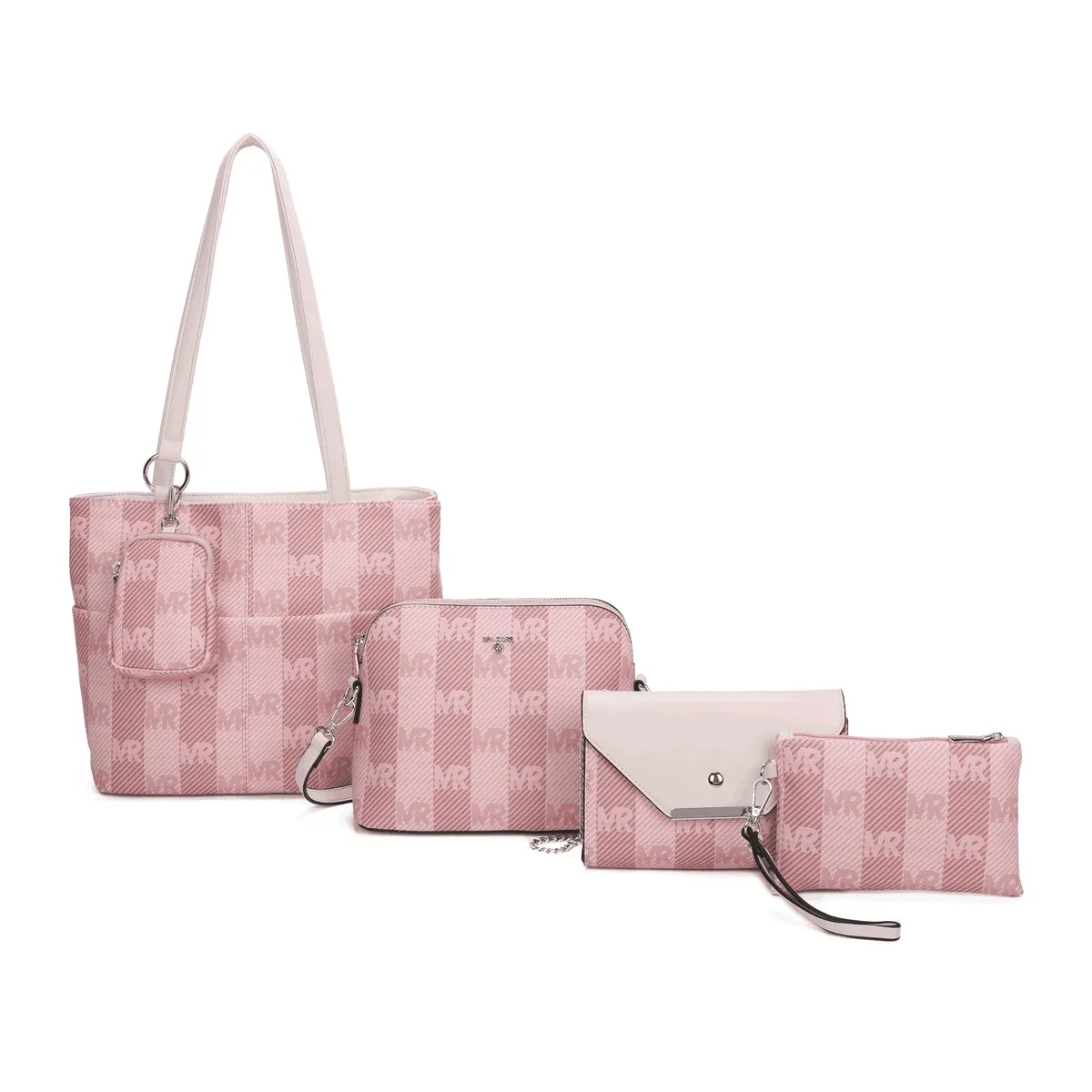 MIA ROSE - CARTERA ALESSIA SET DE 5PCS CARTERA+BOLSO+MORRAL+NECESER+MONEDERO