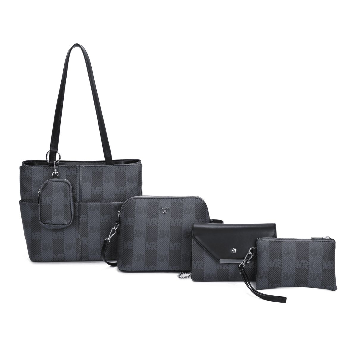 MIA ROSE - CARTERA ALESSIA SET DE 5PCS CARTERA+BOLSO+MORRAL+NECESER+MONEDERO