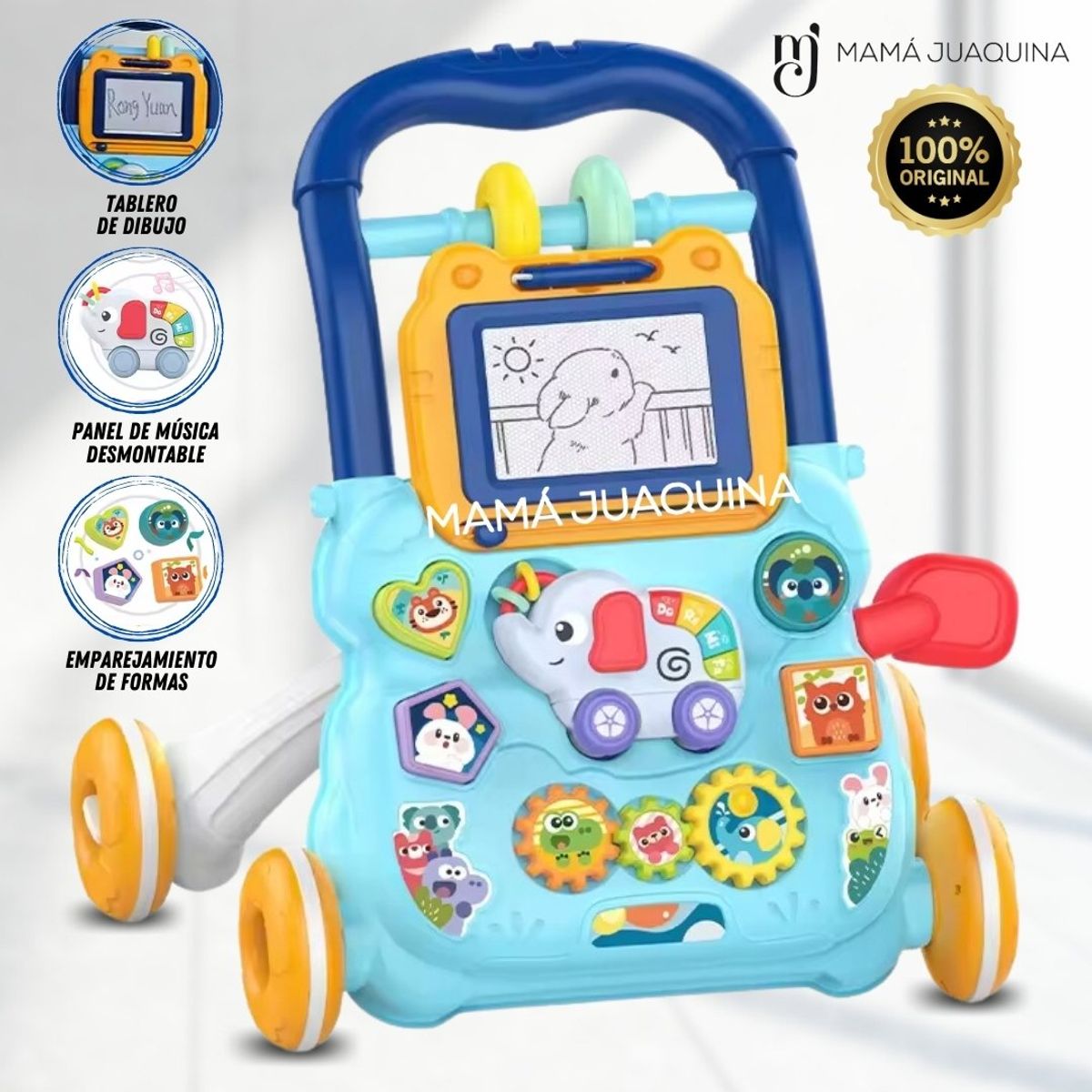 BABY - Caminador Musical «CUTE SLATE» Edición Limitada Light Blue