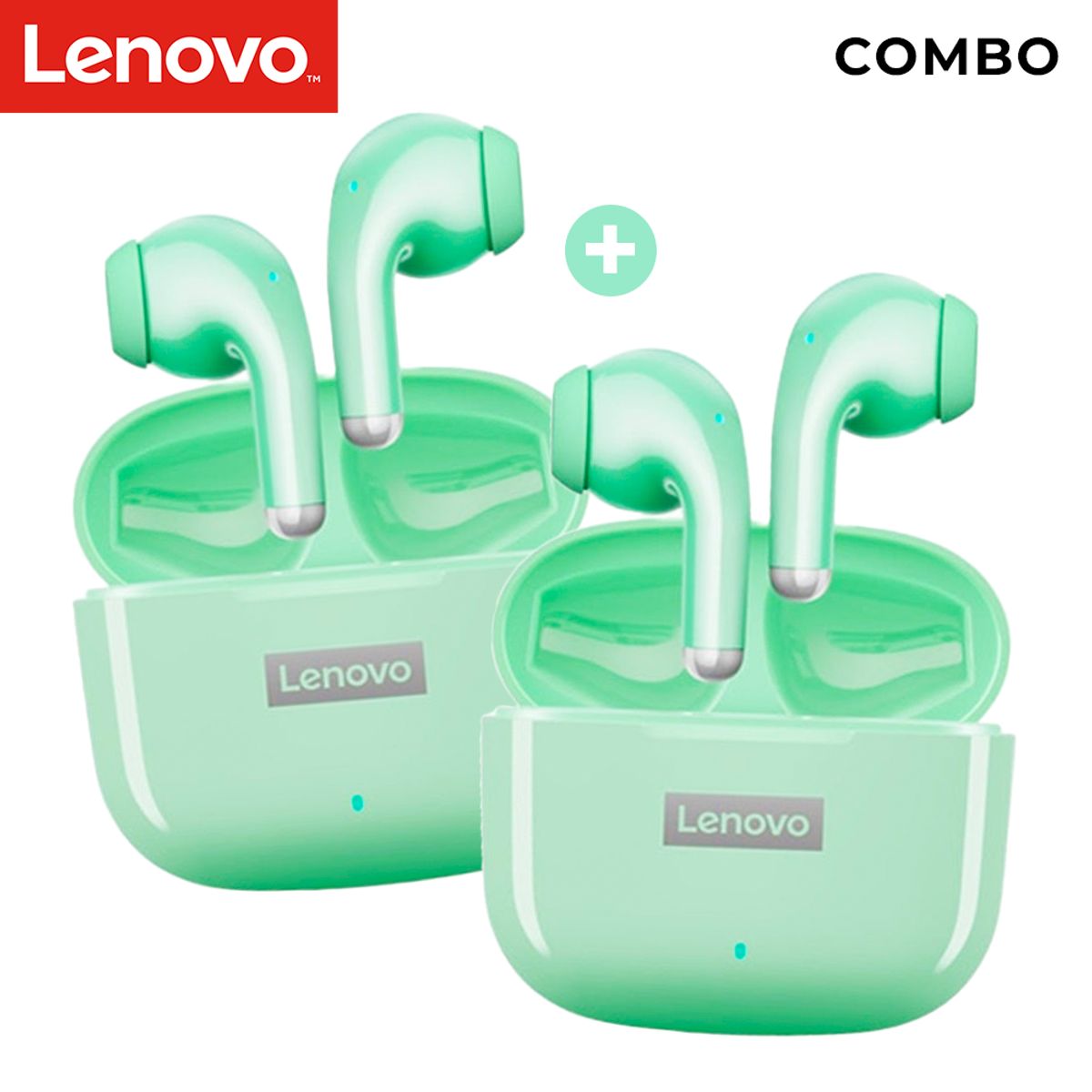 LENOVO - Audifono Lenovo Lp40 Pro Verde 2X1