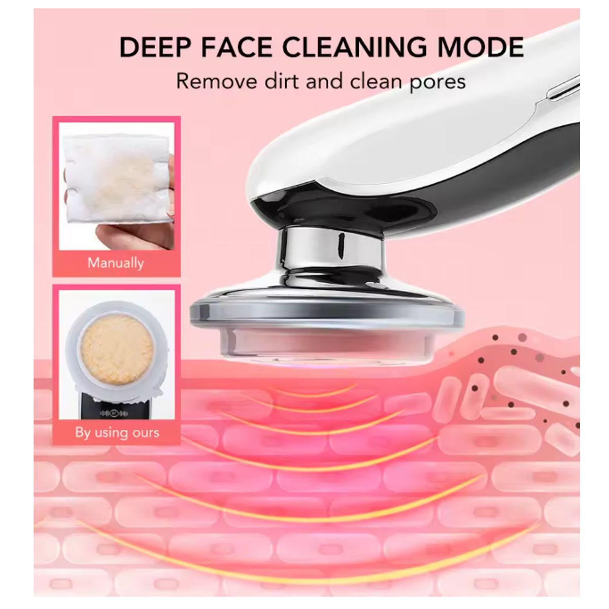 GENERICO - Dispositivo Facial Antiarrugas Tonificación 7 en 1 EMS