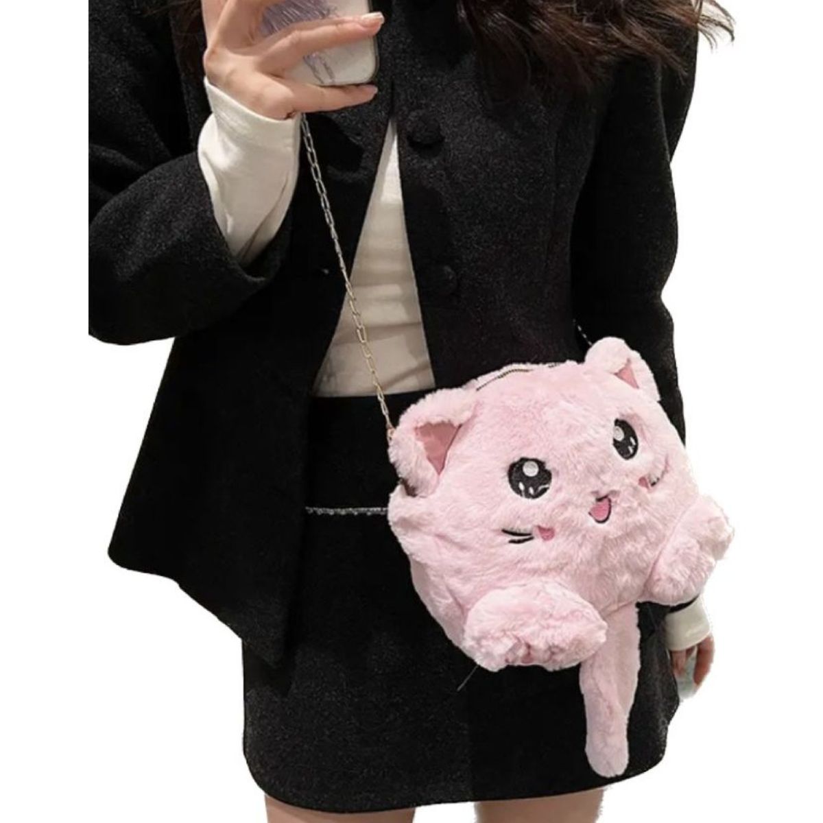 GENERICO - Cartera Bolso Morral Mochila Gato Kawaii