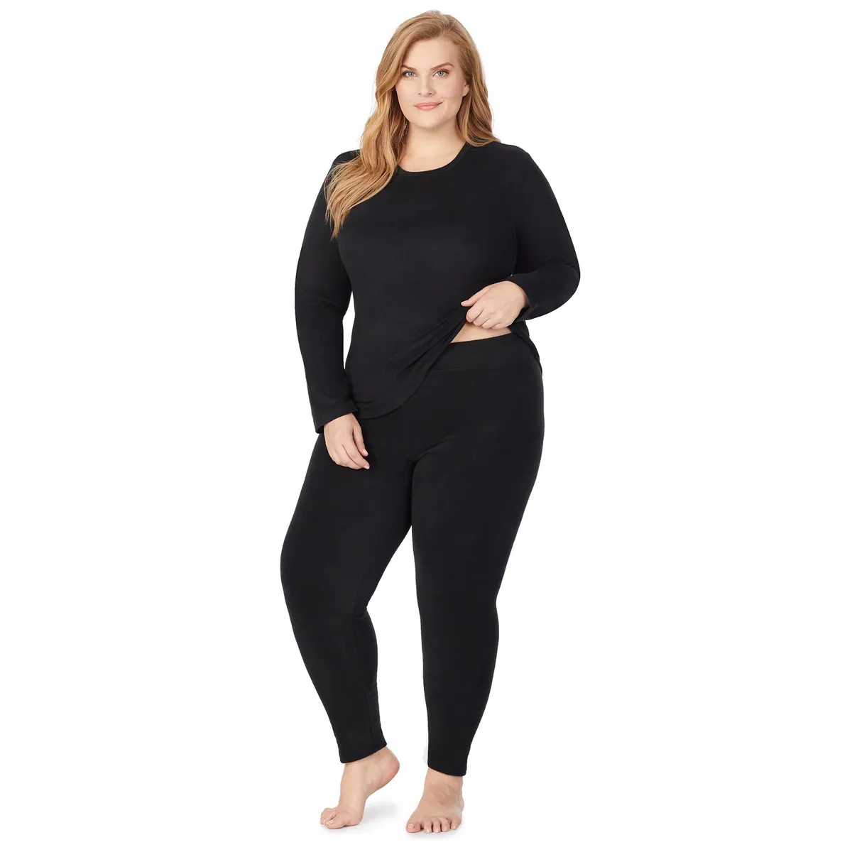 OEM - Leggins a la Cintura Mujer Calentador Interior Microfleece Plus L-XXL