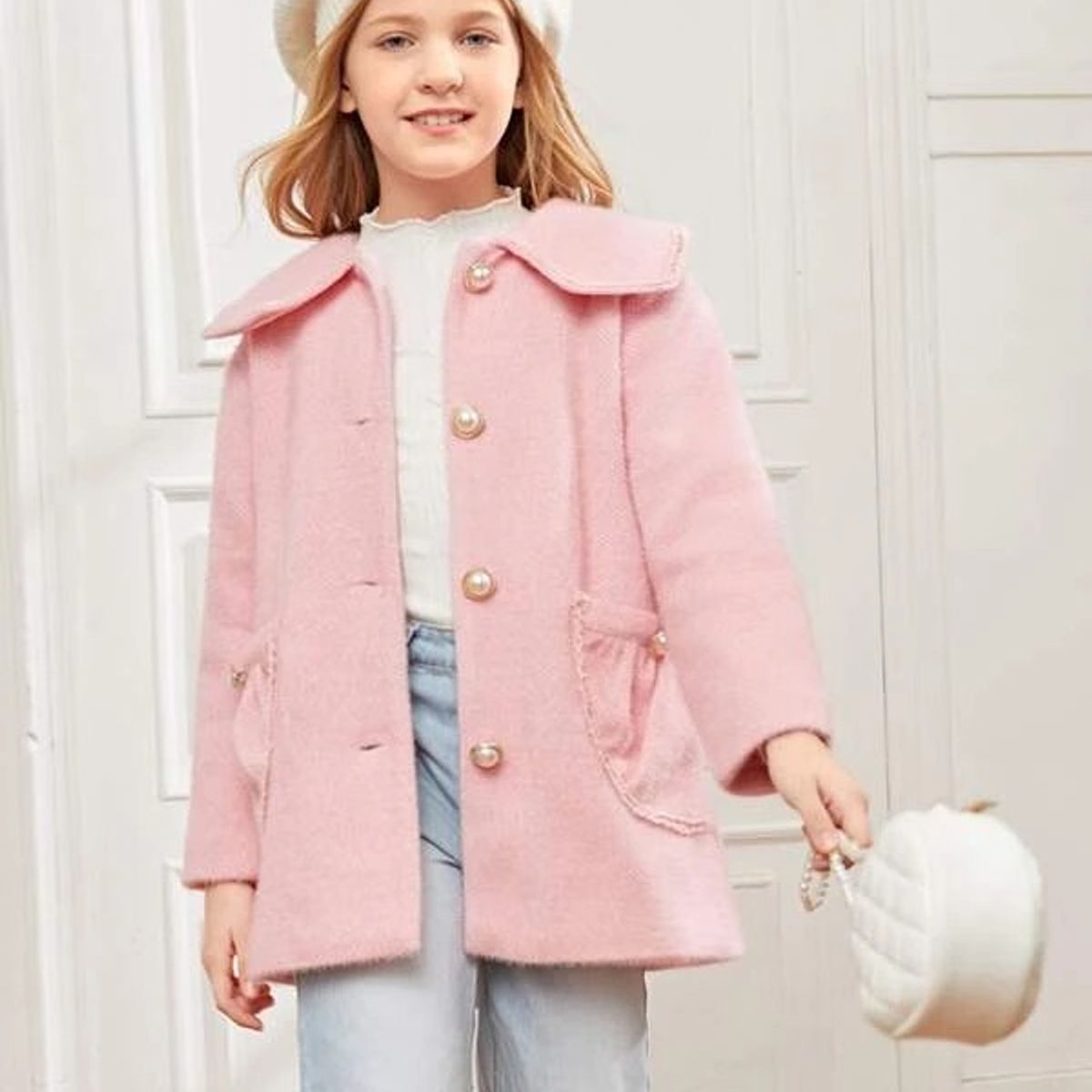 TAIS PRINCESS - Abrigo de cuello exagerado niñas