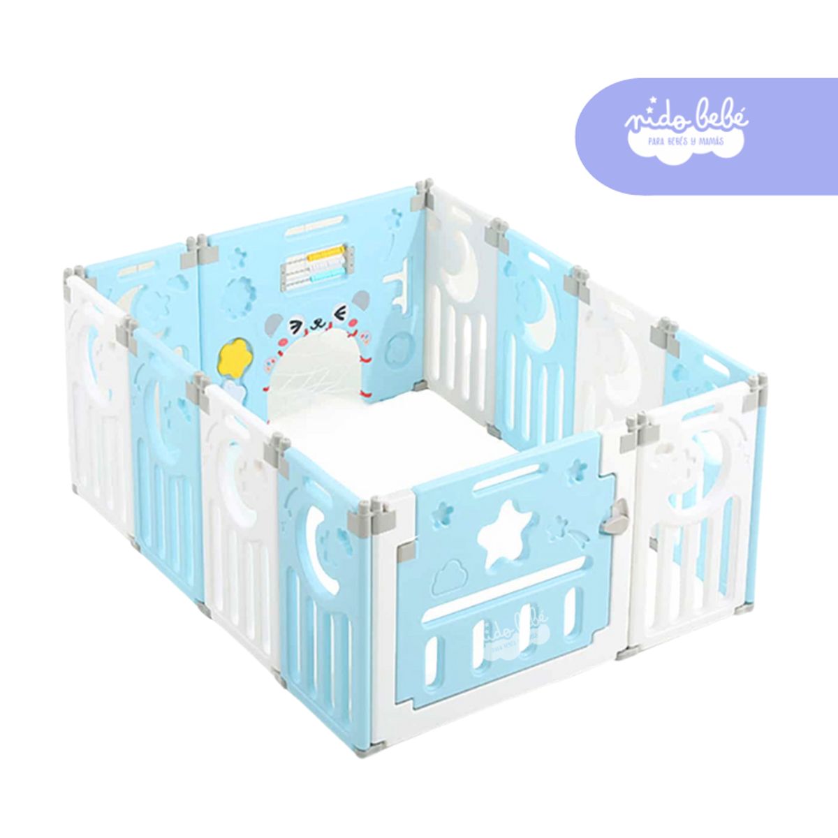 Corral De Juegos Plegable Bebe Modelo Estrella color Celeste, marca GENERICO - Foto Principal