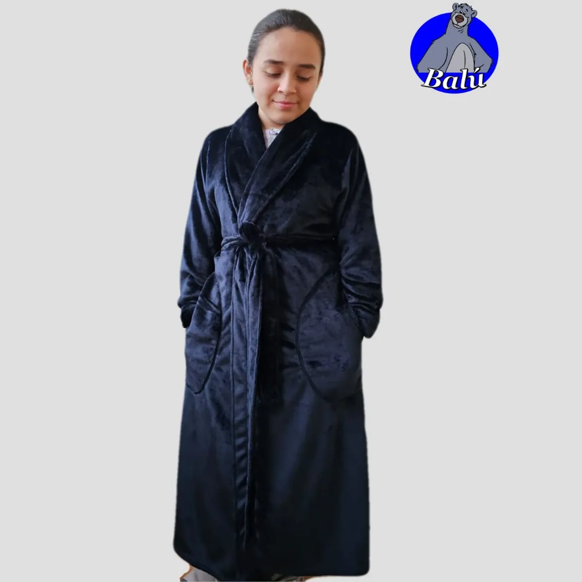 GENERICO - Salida de cama larga en felpa