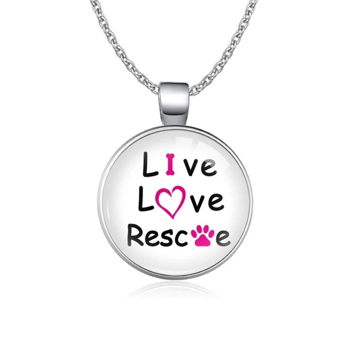 GENERICO - Collar redondo live love rescue animal lover