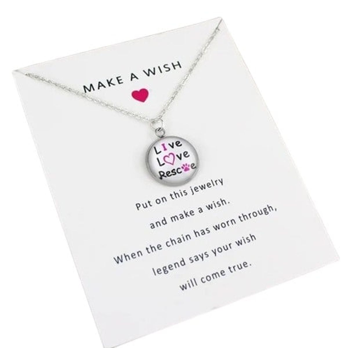 GENERICO - Collar redondo live love rescue animal lover