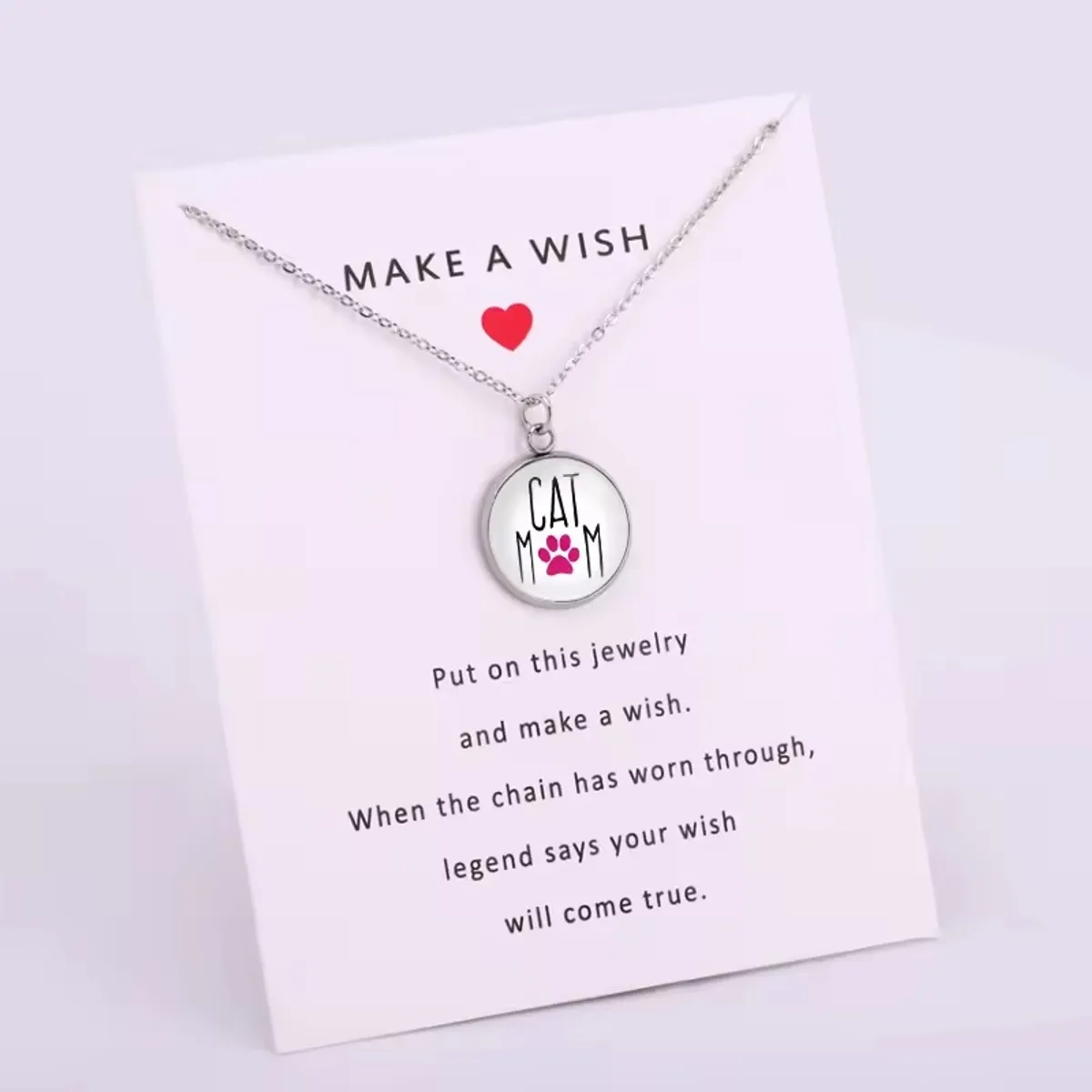 GENERICO - Collar redondo cat mom cat lover
