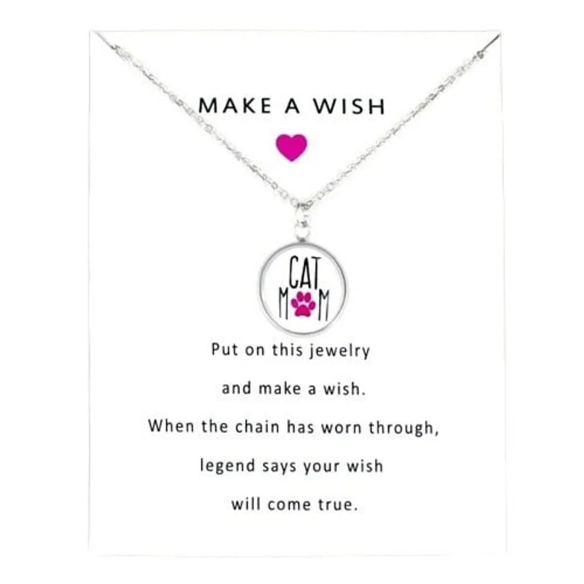 GENERICO - Collar redondo cat mom cat lover