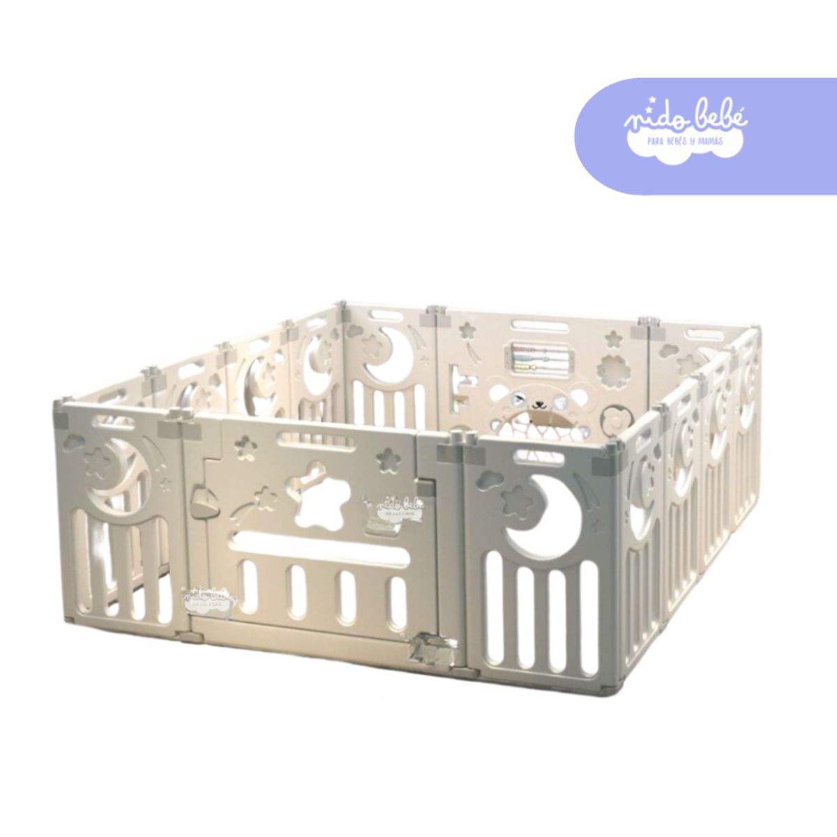 GENERICO - Corral De Juegos Plegable Bebe Modelo Estrella color Blanco