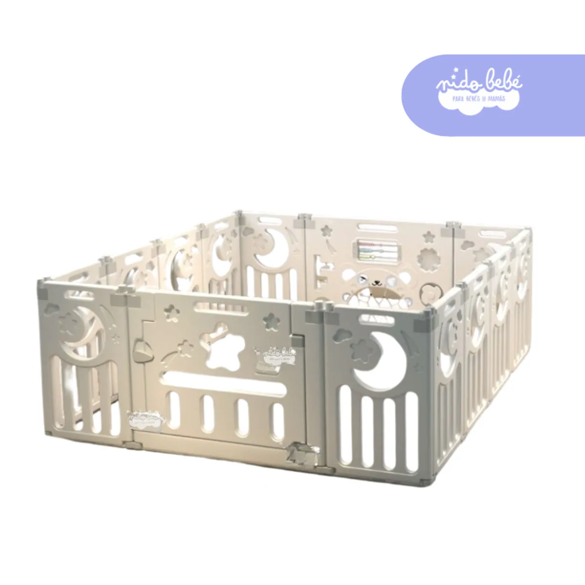 GENERICO - Corral De Juegos Plegable Bebe Modelo Estrella color Blanco