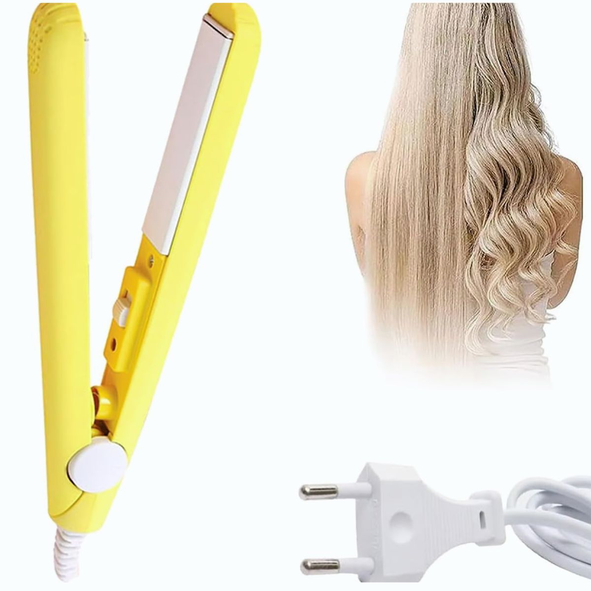 OEM - Mini Plancha de Cabello Amarillo