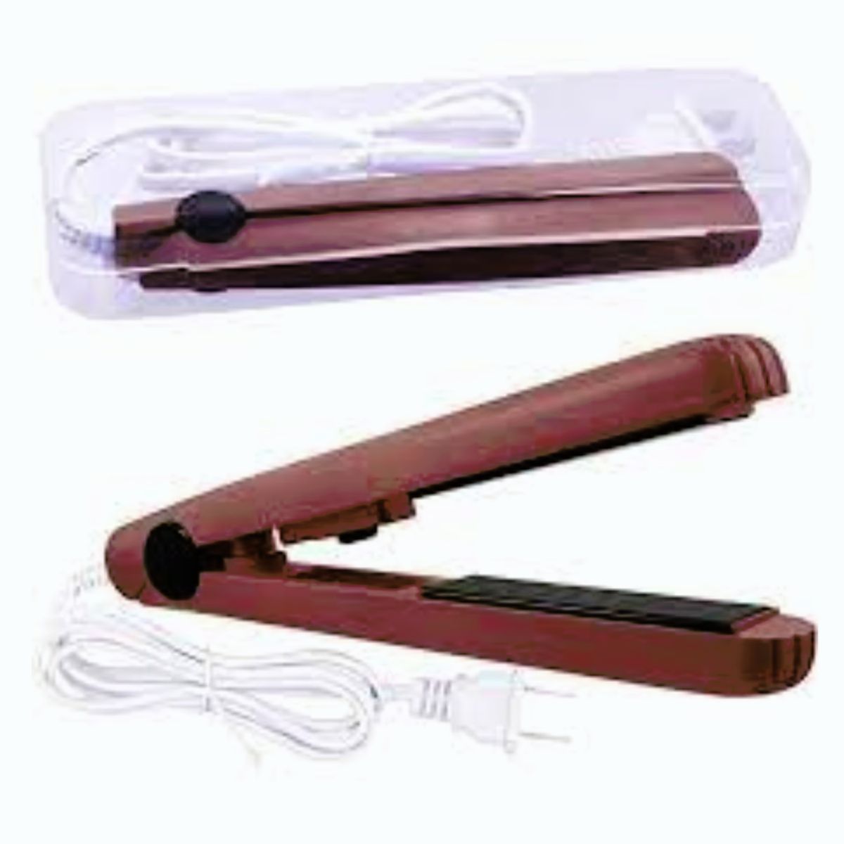 OEM - Mini Plancha de Cabello Marrón