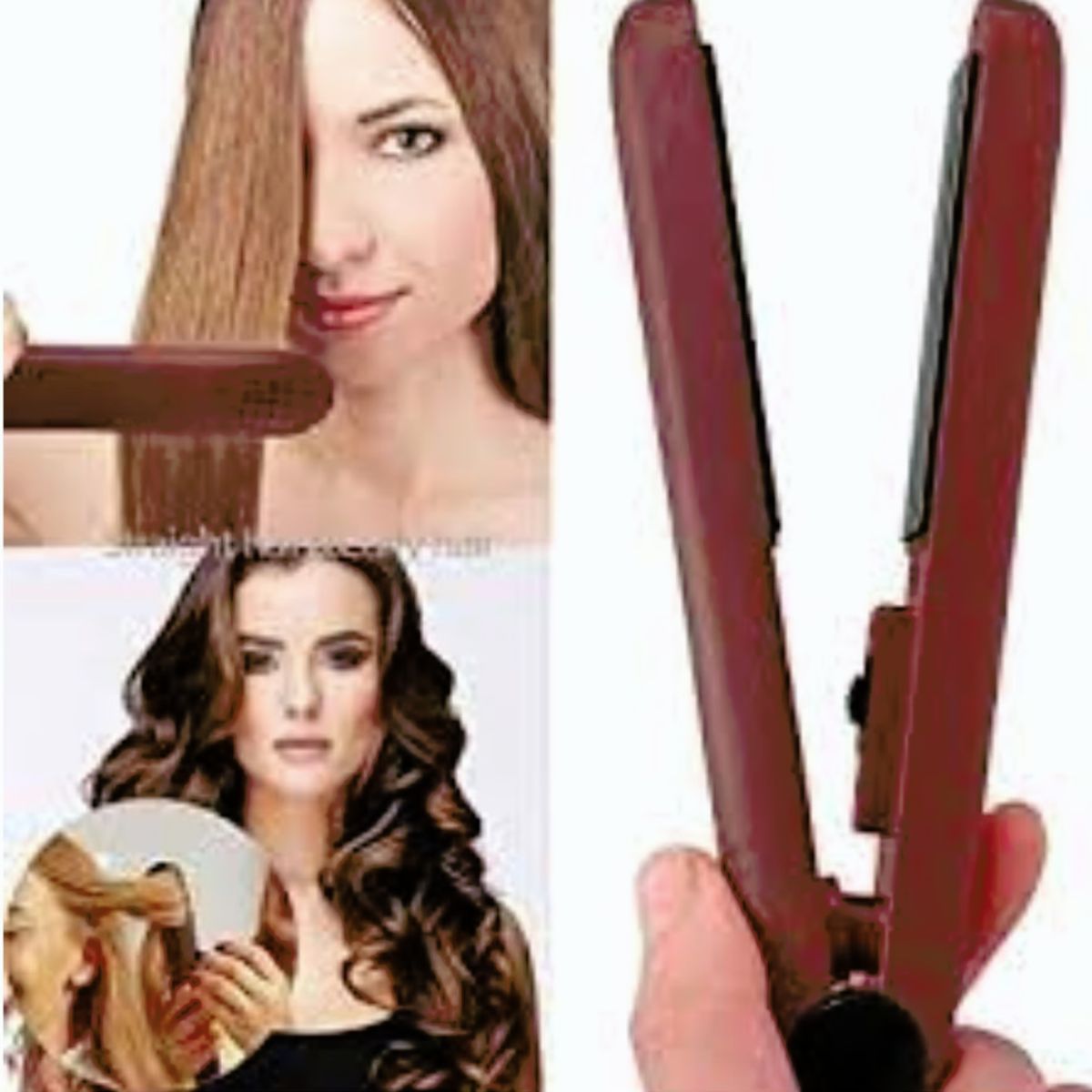 OEM - Mini Plancha de Cabello Marrón