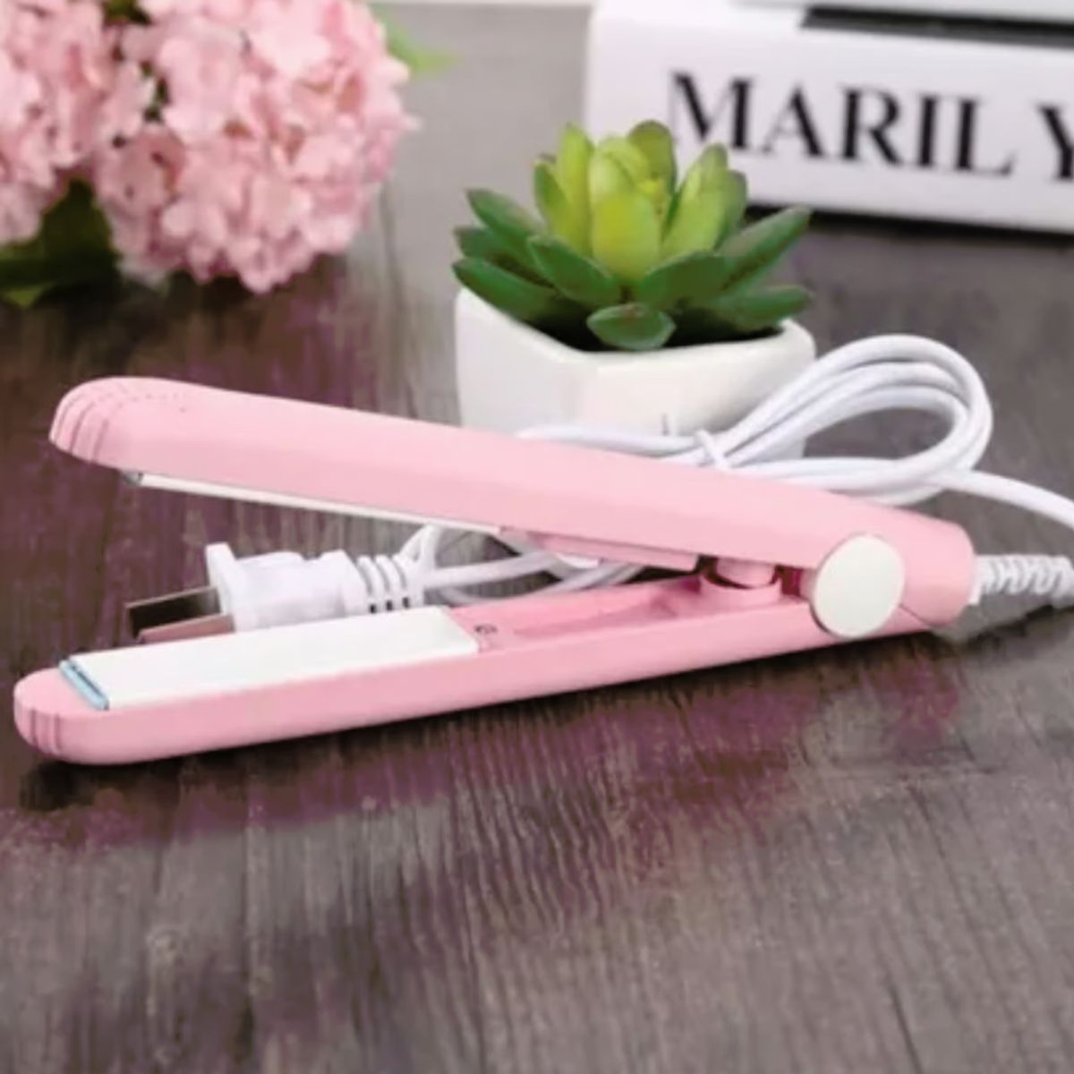 OEM - Mini Plancha de Cabello Rosado