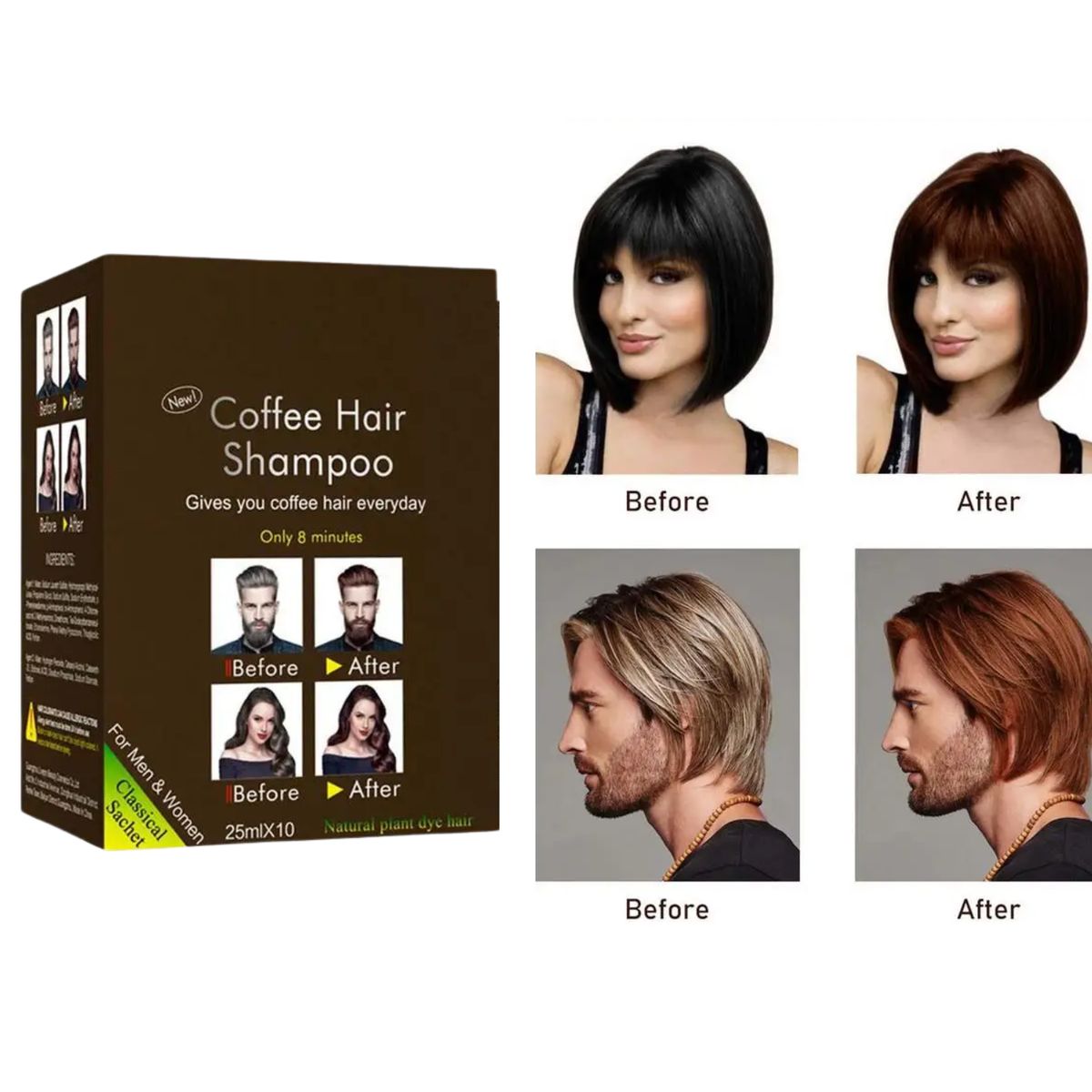 GENERICO - Shampoo Reparador Tapa Cana Marrón X 10 Unidades