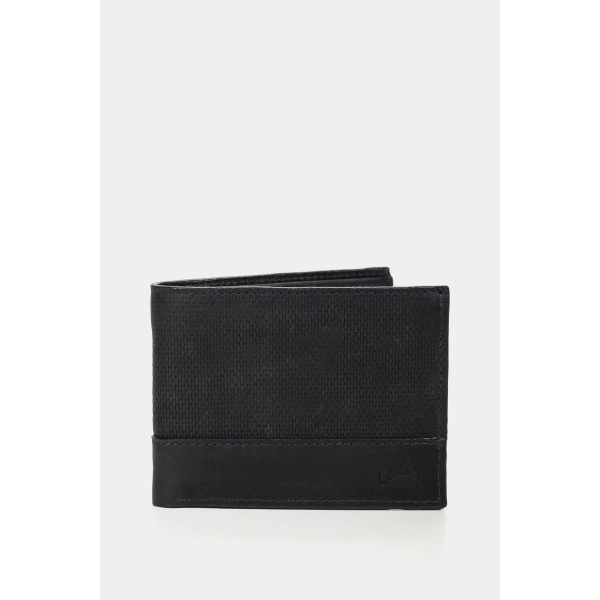 VELEZ - Vélez Billetera Dante Cuero Hombre Grabado Lego Azul Osc