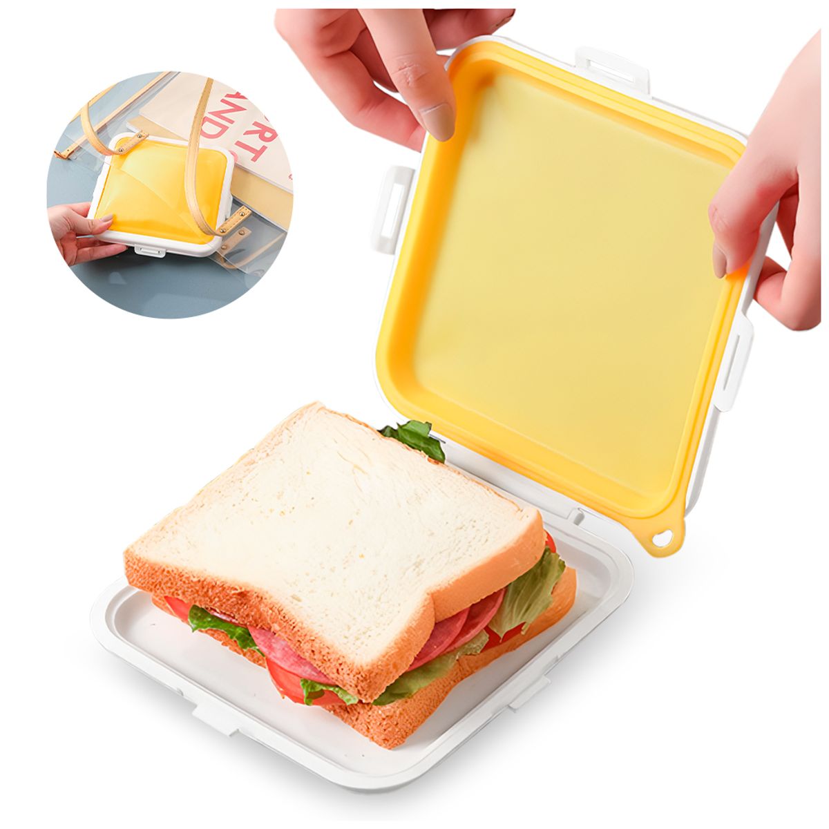 KELLER - Táper para Sandwich Amarillo A88