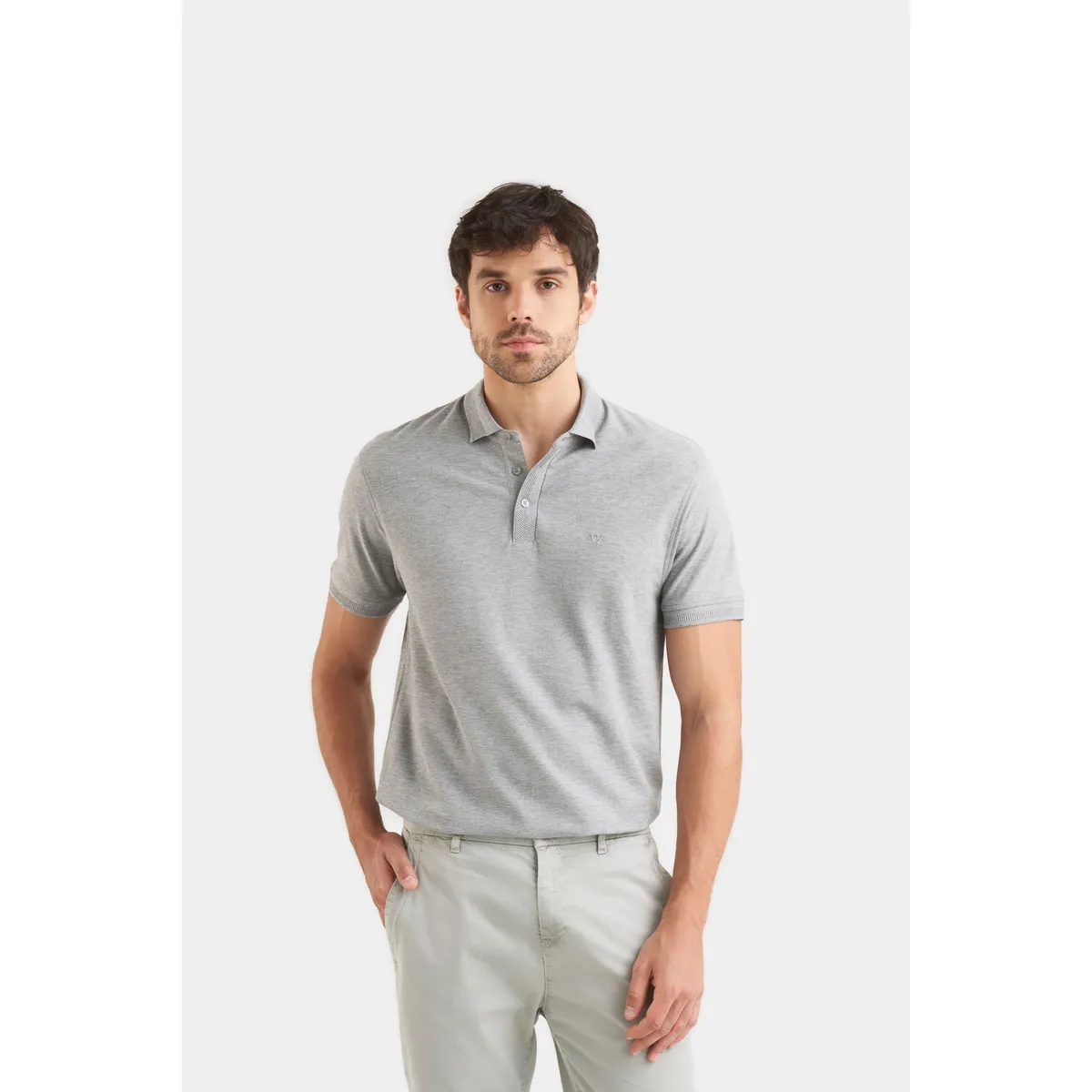 VELEZ - Vélez Polo Casual Algodón Pima Gris