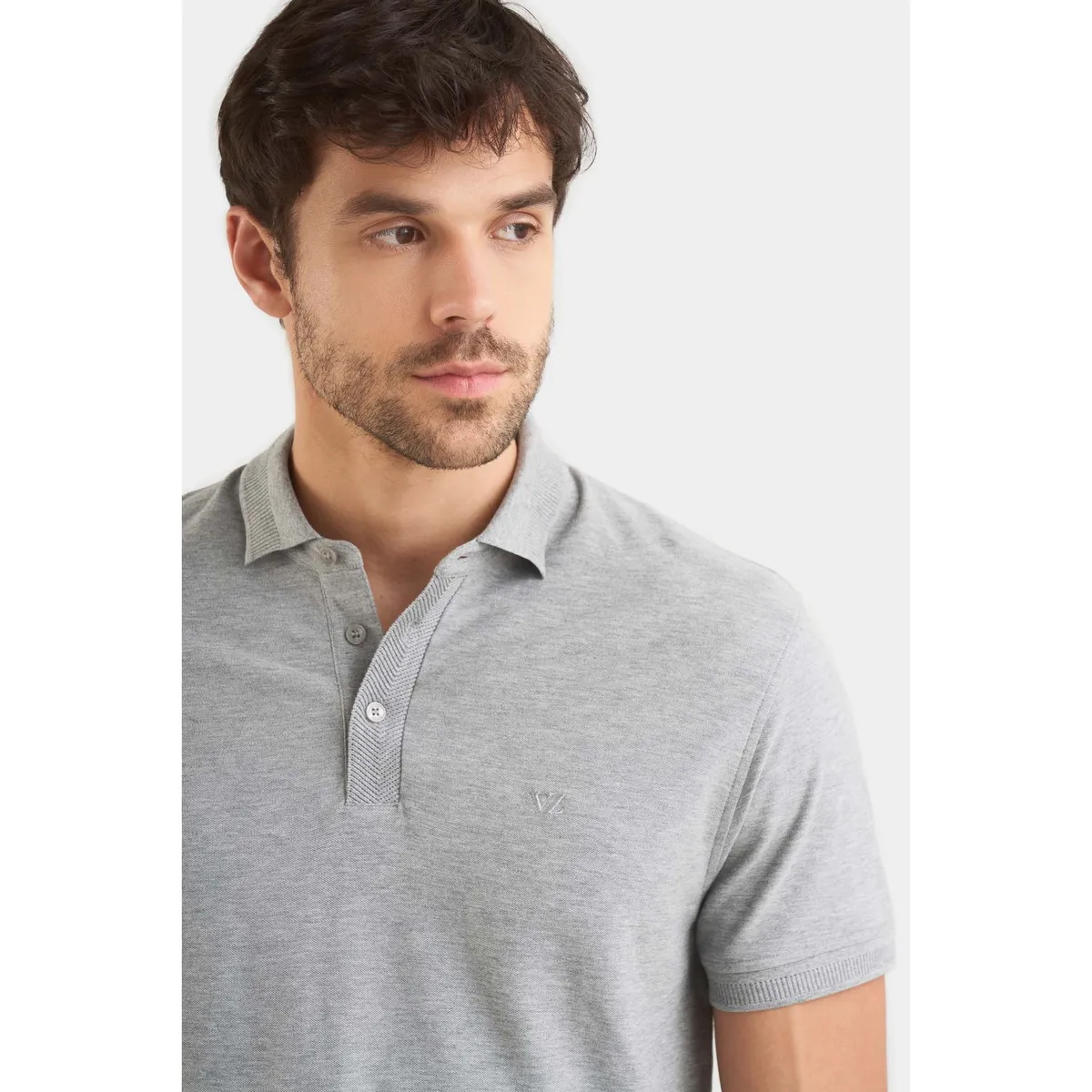 VELEZ - Vélez Polo Casual Algodón Pima Gris