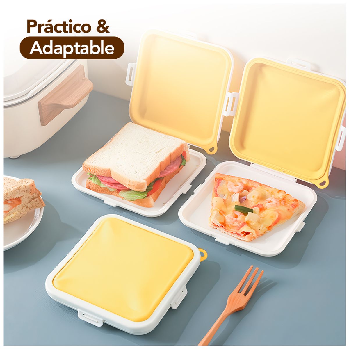 KELLER - Táper para Sandwich Amarillo A88