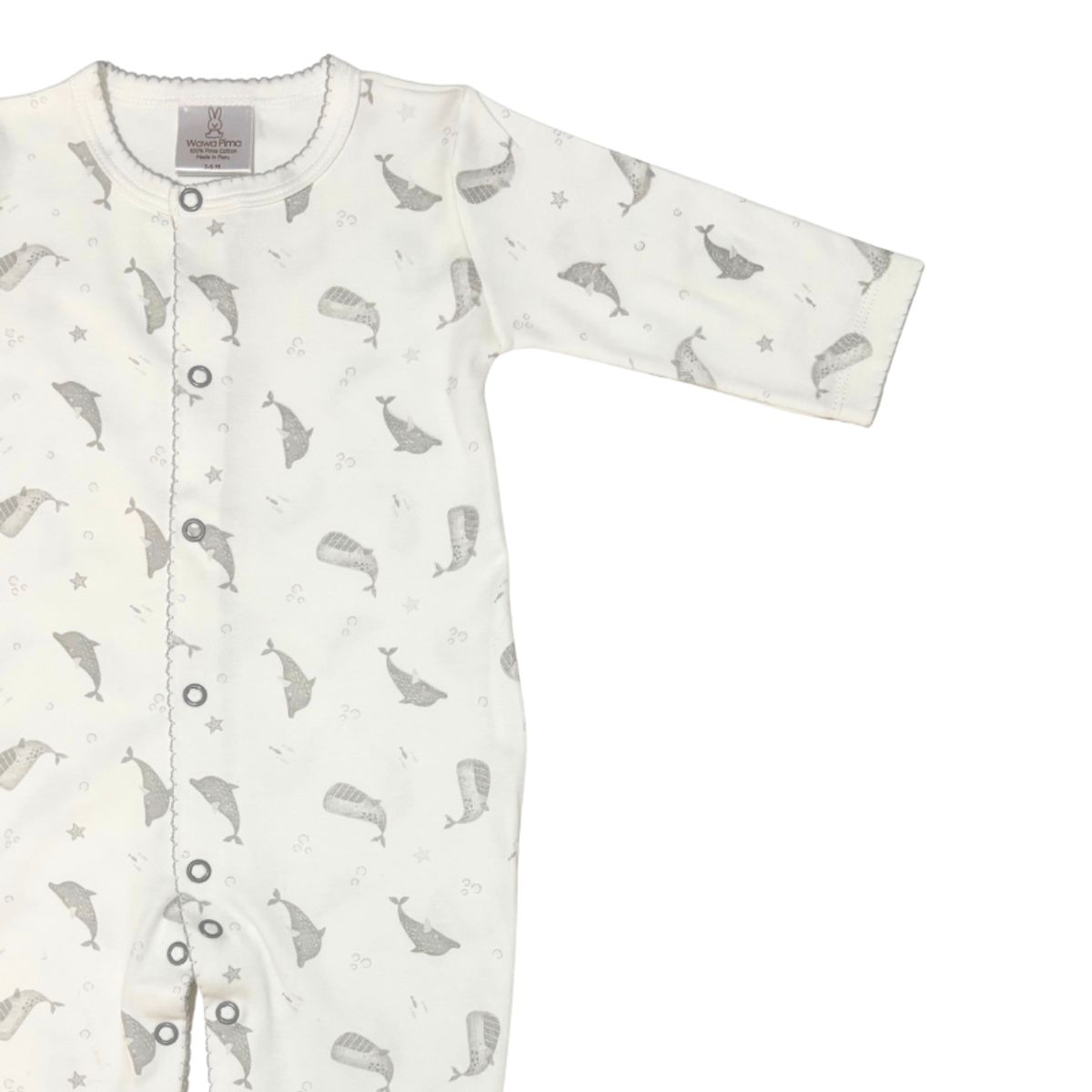 WAWA PIMA - PIJAMA  BEBÉ WHALE UNISEX WAWAPIMA 100% ALGODON PIMA