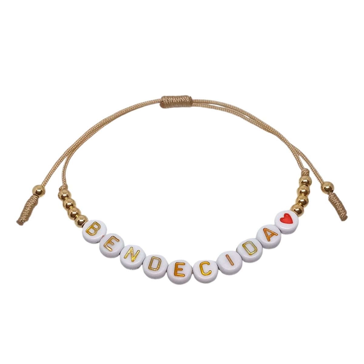 LUCYANA JOYAS Y ACCESORIOS - Pulsera para Mujer de Hilo con la Frase Bendecida - Joyas Lucyana