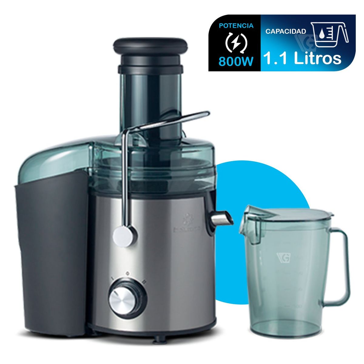 INDURAMA - Extractor de Jugo 1.1 Litros Indurama EI-CR Acero