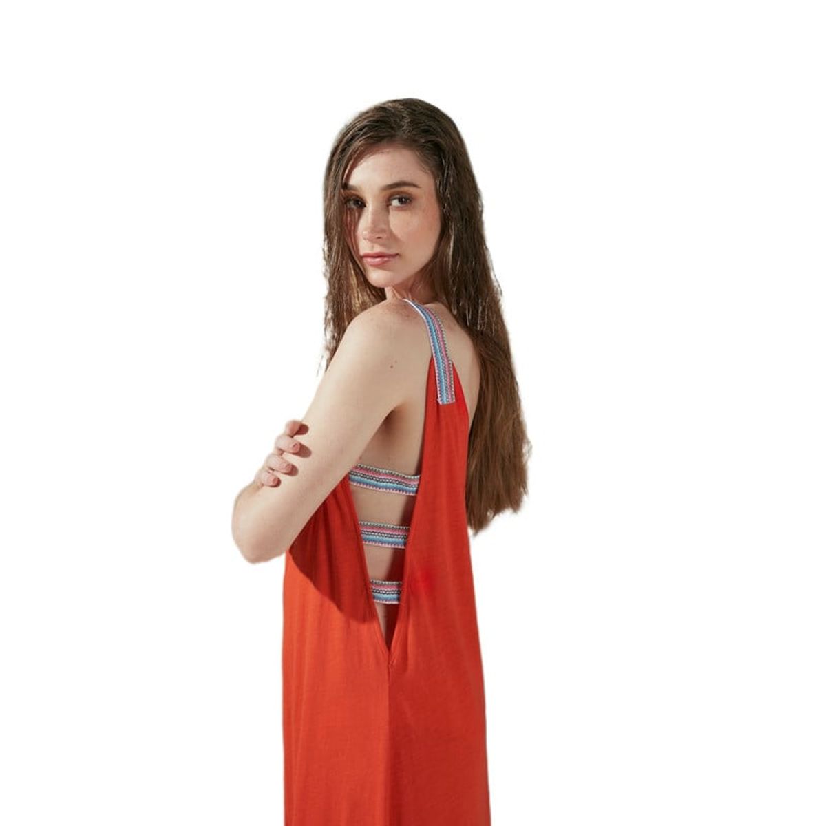 PERMUTA - Salida de playa midi algodon Eva Coral Permuta