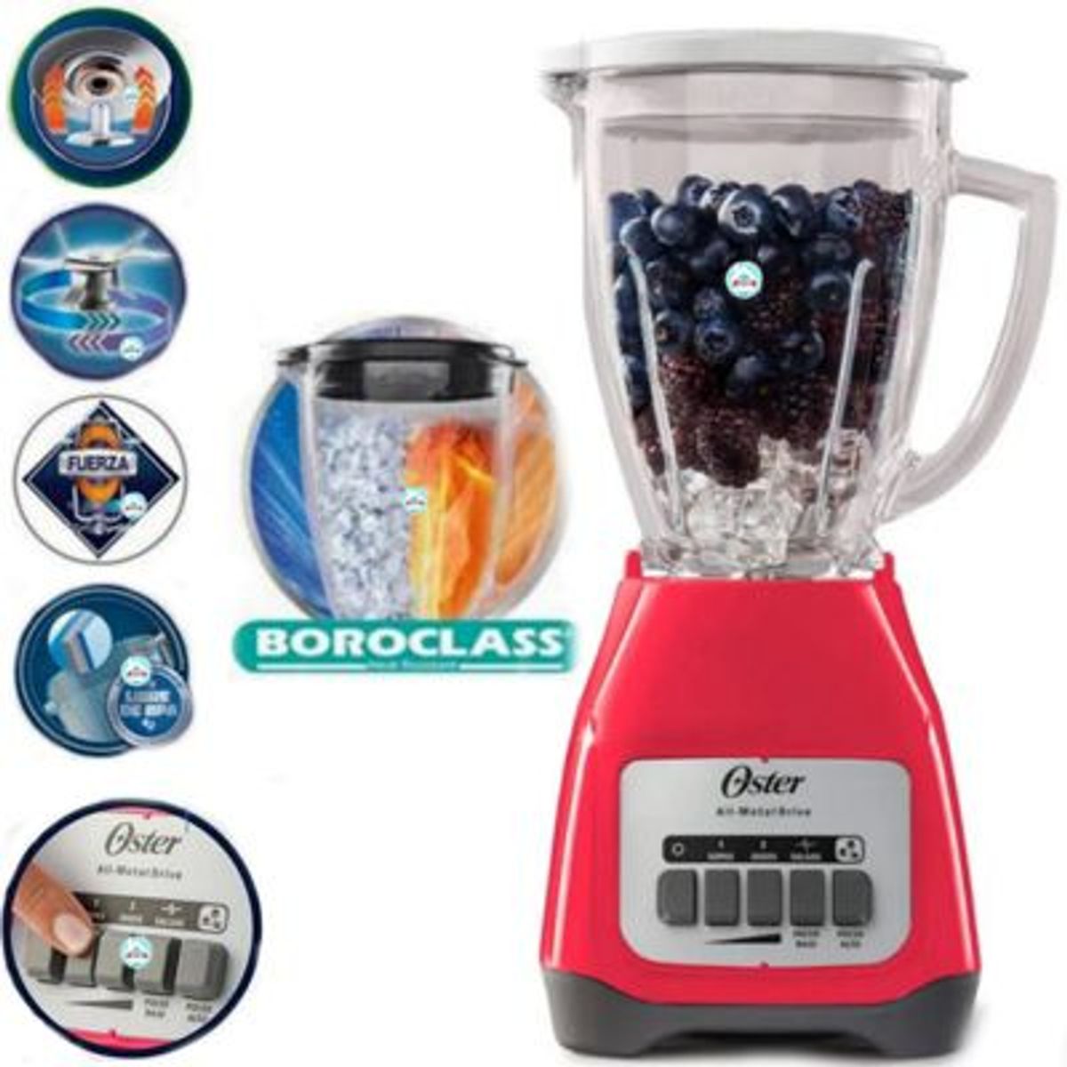 OSTER - Licuadora 2V BLSTKAG-MPB Olla Hervidor ROSADO