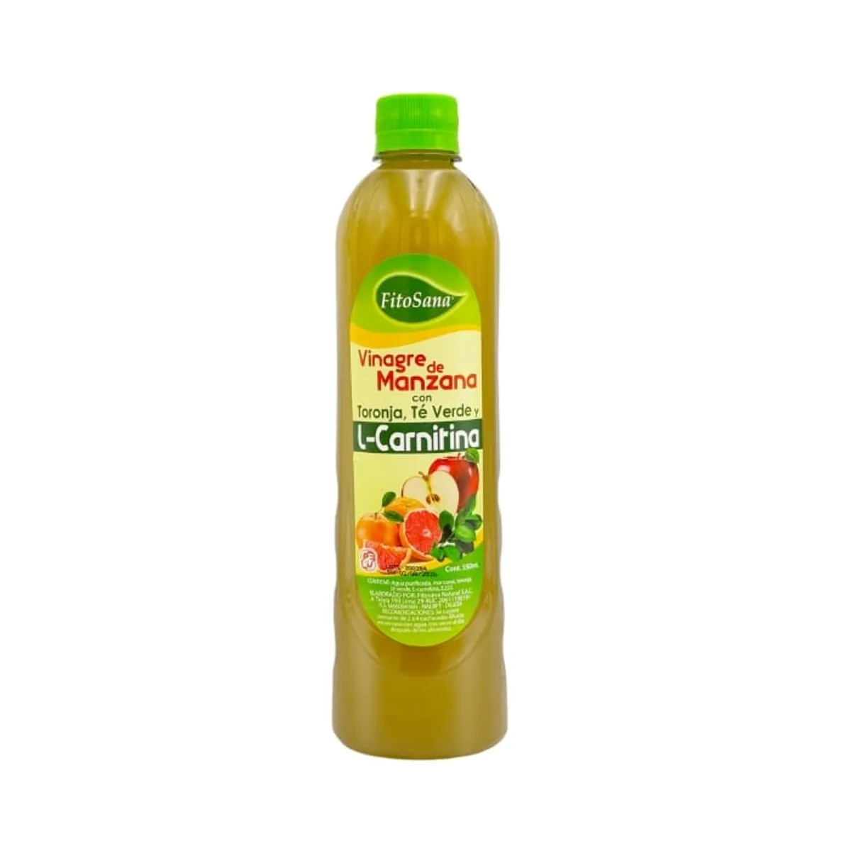 FITOSANA - VINAGRE DE SIDRA DE MANZANA CON L-CARNITINA TE VERDE Y TORONJIL FITOSANA - VINAGRE 550ML