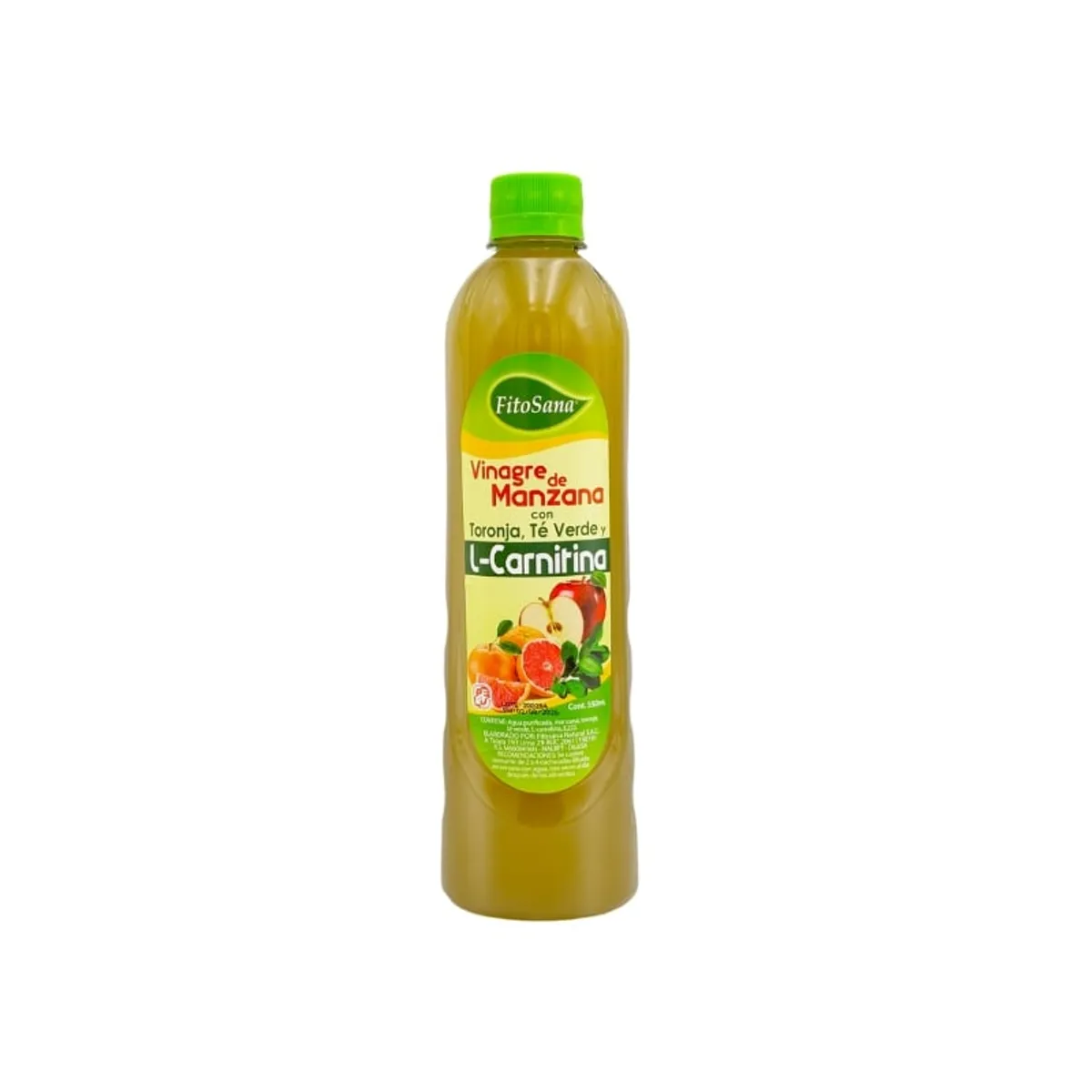 FITOSANA - VINAGRE DE SIDRA DE MANZANA CON L-CARNITINA TE VERDE Y TORONJIL FITOSANA - VINAGRE 550ML