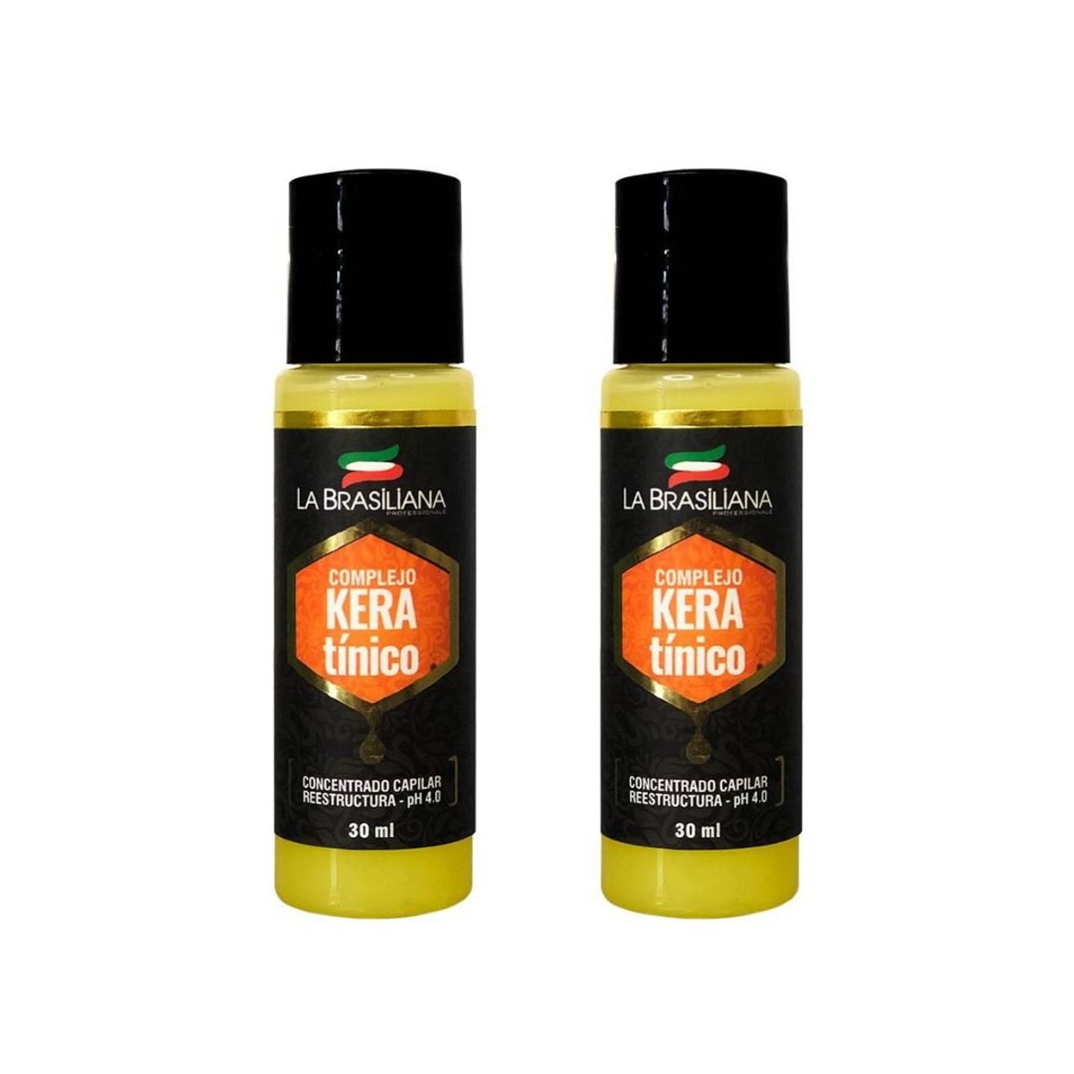 LA BRASILIANA - Concent Capilar Complejo Keratínico La Brasiliana 30 Ml x 2Unids