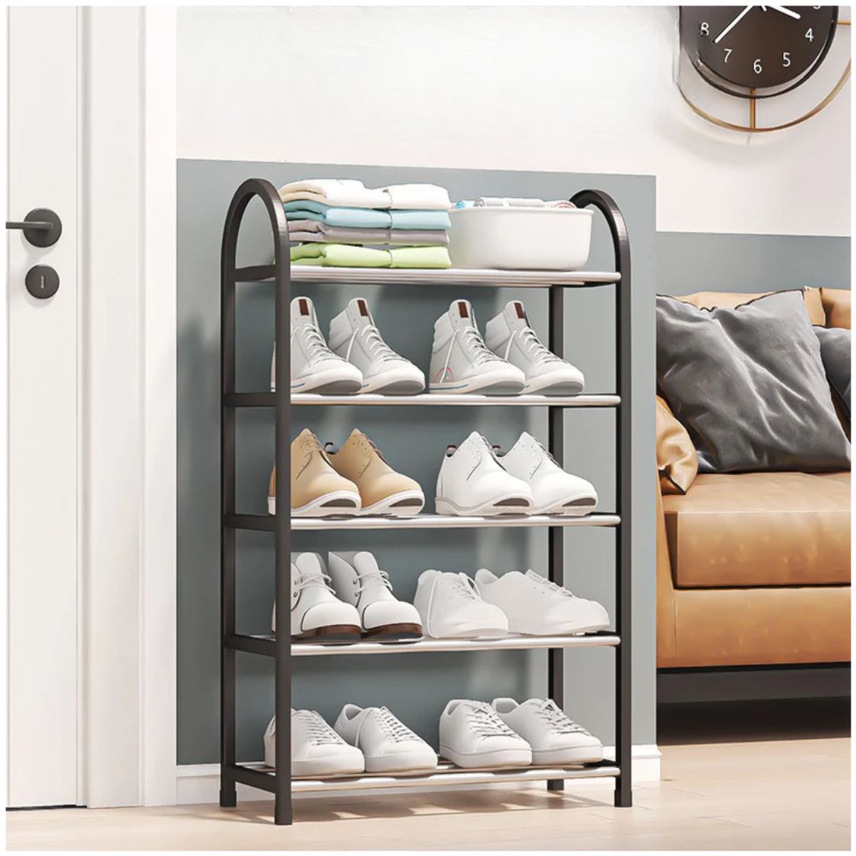 INSPIRA MARKET - Estante organizador de zapatos Negro