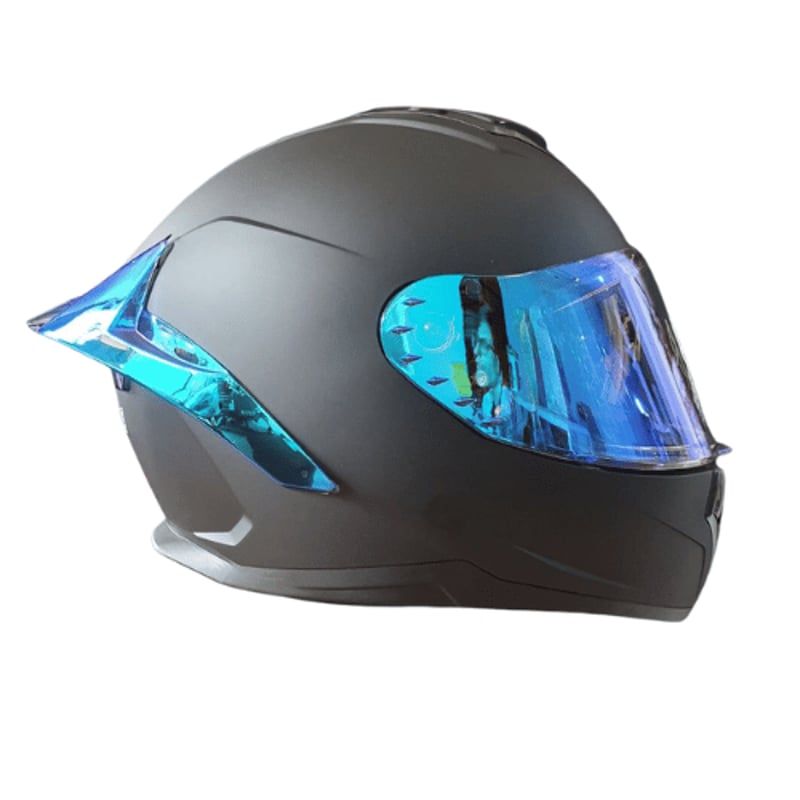 XTREME - CASCO INTEGRAL NEGRO MATE VISOR AZUL DIA Y NOCHE XTREME L