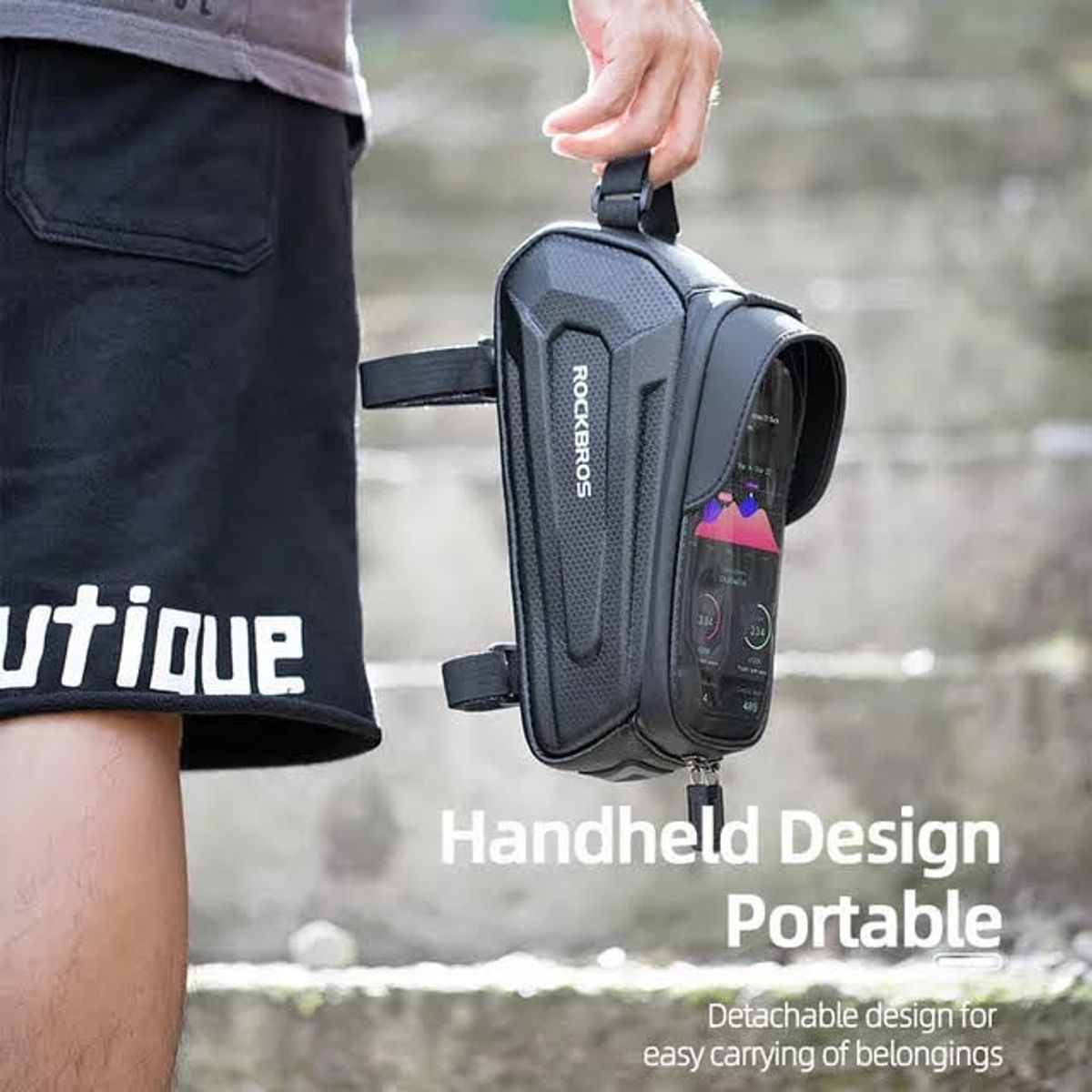 ROCKBROS - Bolso estuche portacelular impermeable para bicicleta