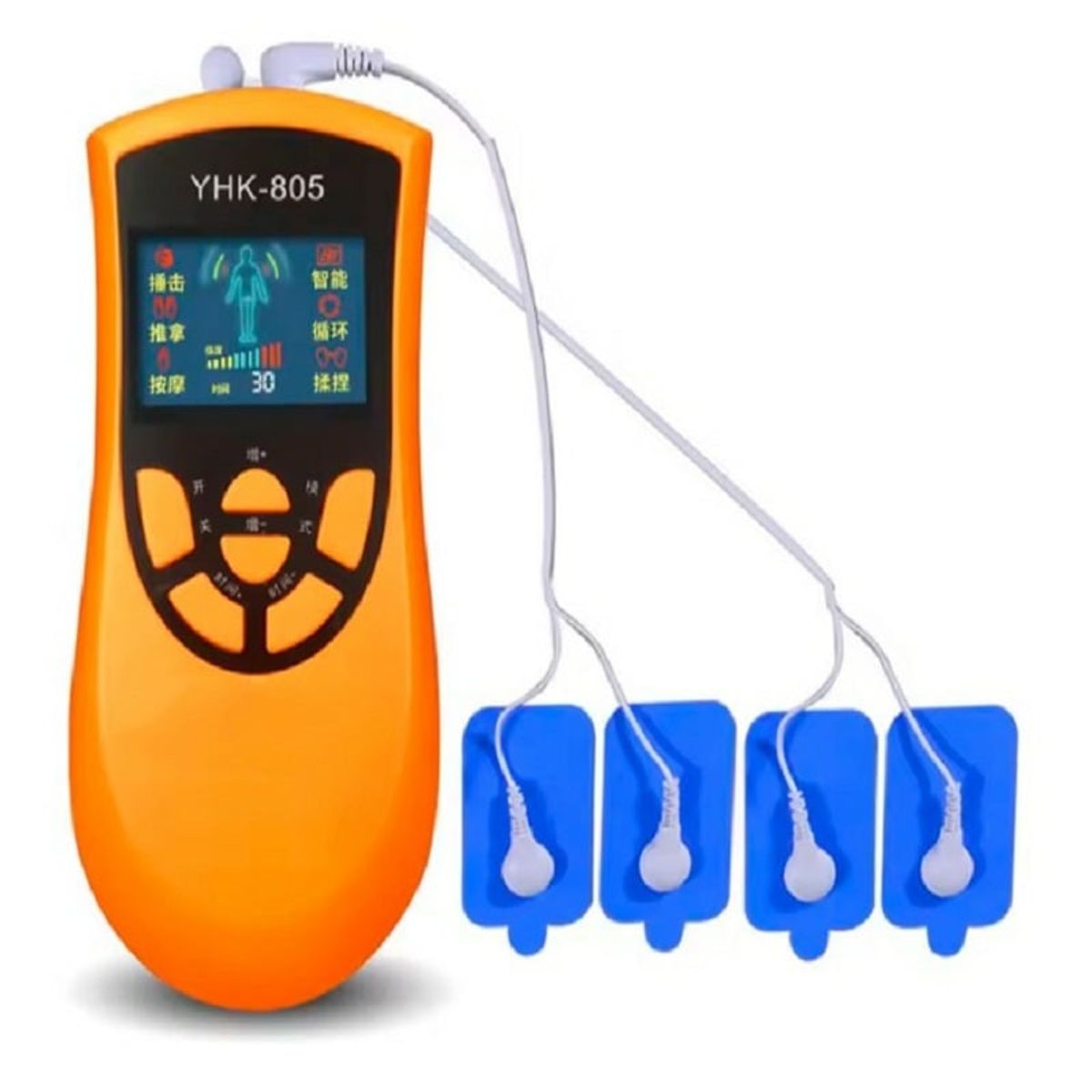 VICTORIA - Masajeador Eléctrico con parches Tens Electrodos-Anaranjado