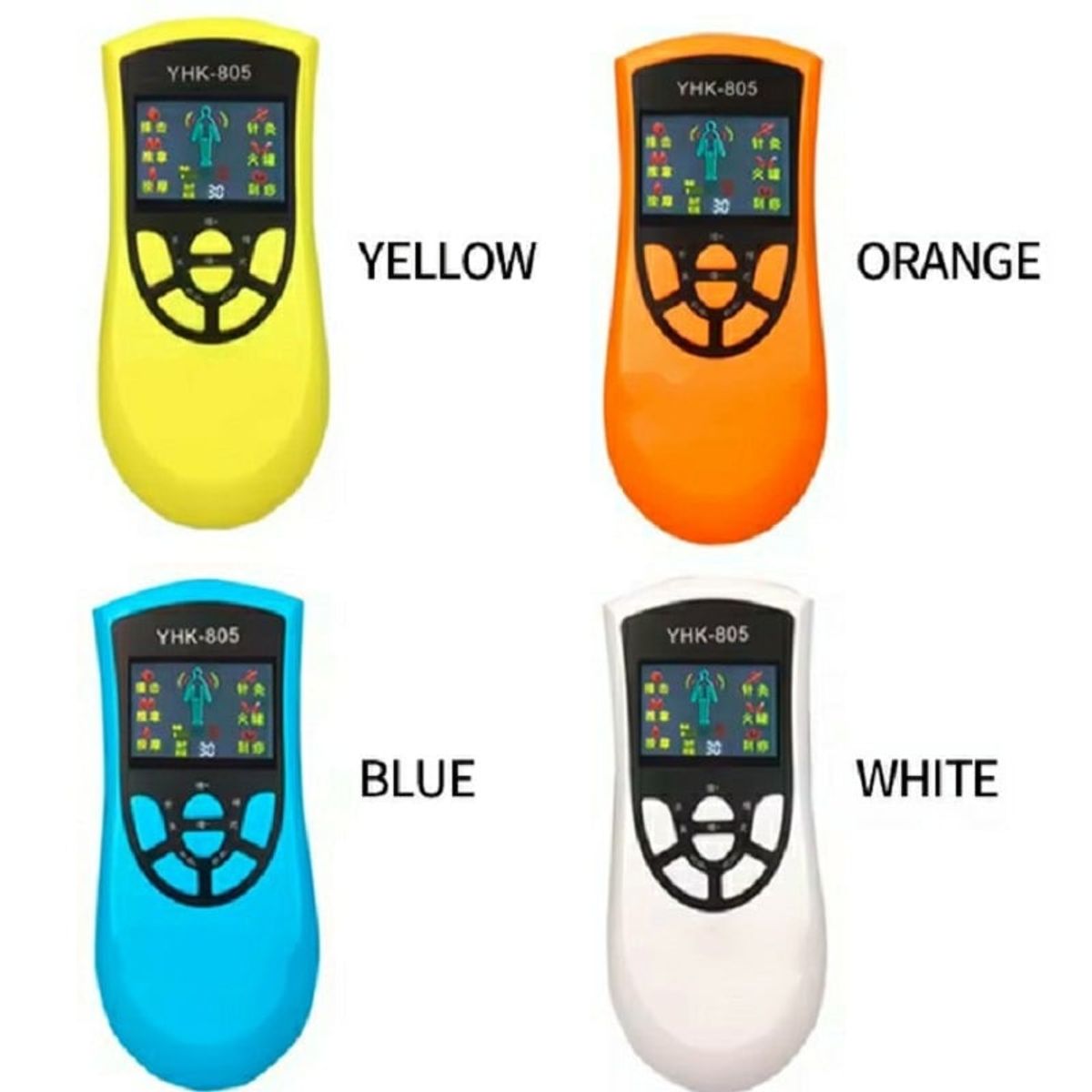 VICTORIA - Masajeador electrico con parches tens electrodos-Amarillo